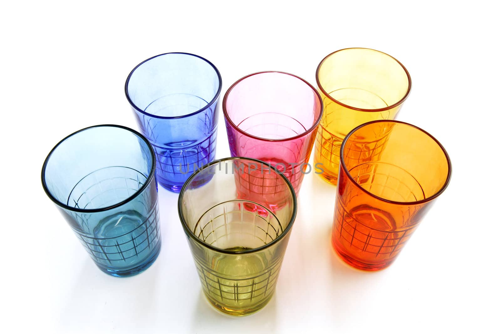 Selection on colorful drinking glasses