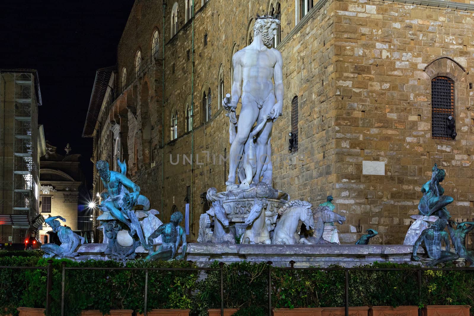 The fountain of neptune in florence tuscany