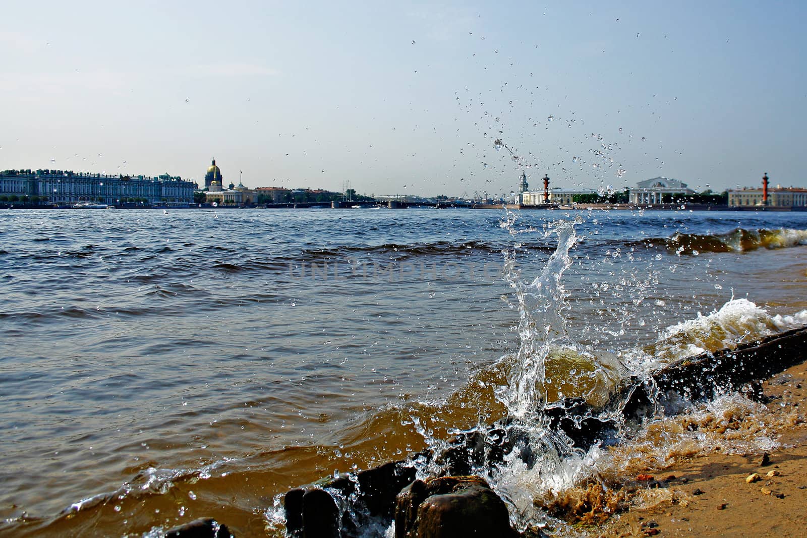 St. Petersburg. View from the banks of the Neva. Russia