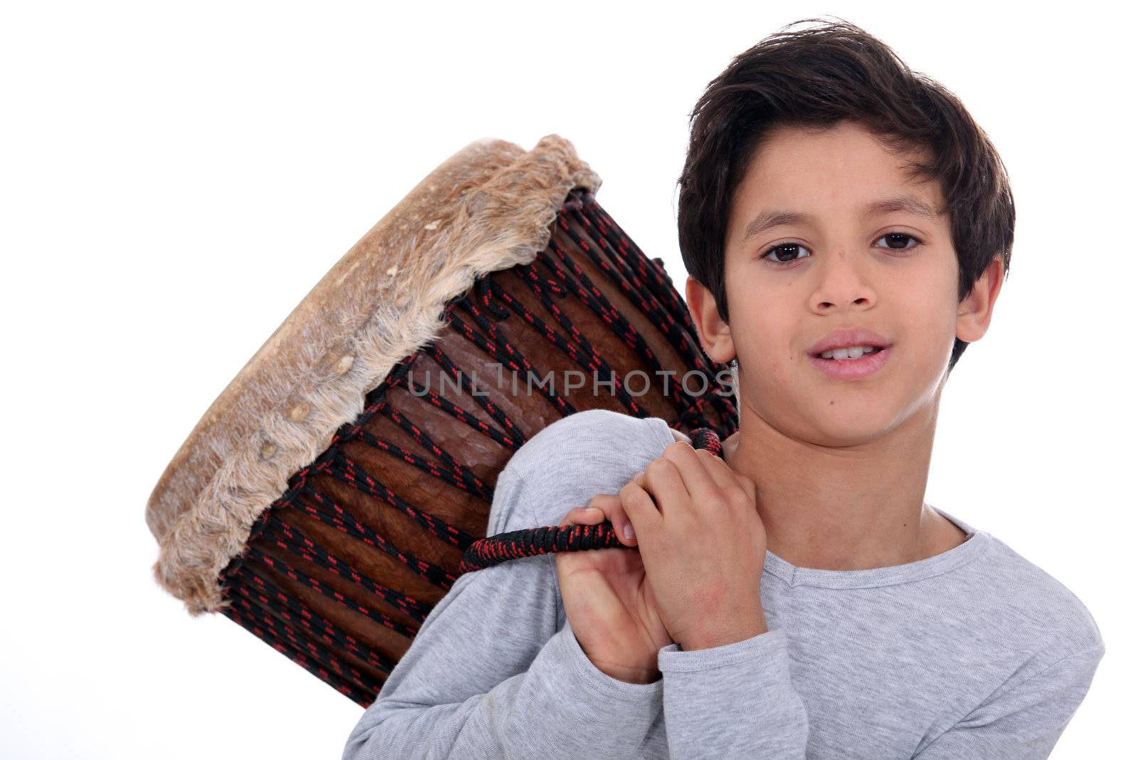Boy with a bongo by phovoir