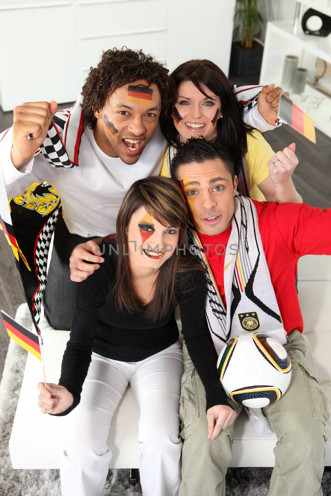 group of german supporters