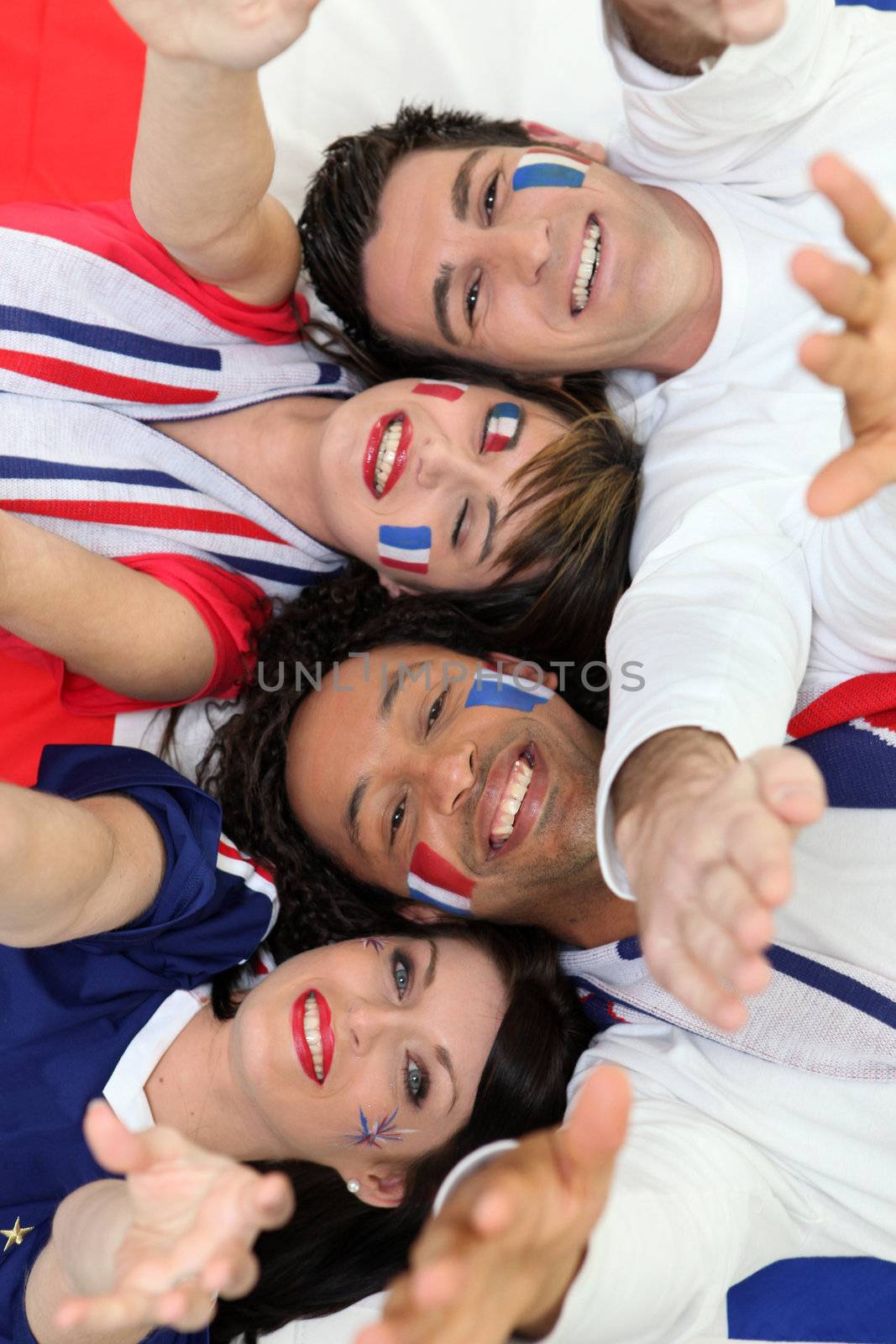 Four French fans