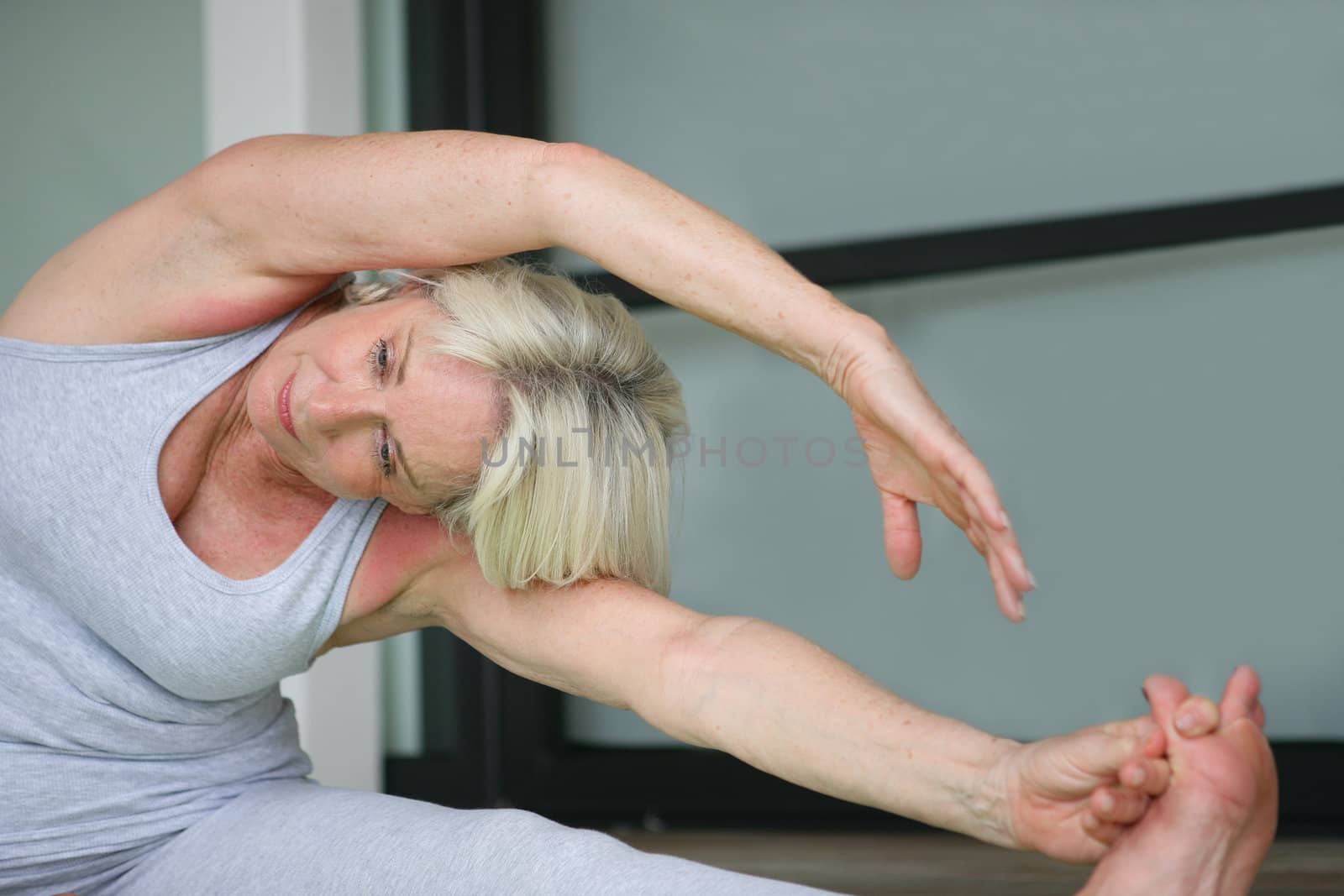 senior woman doing exercises