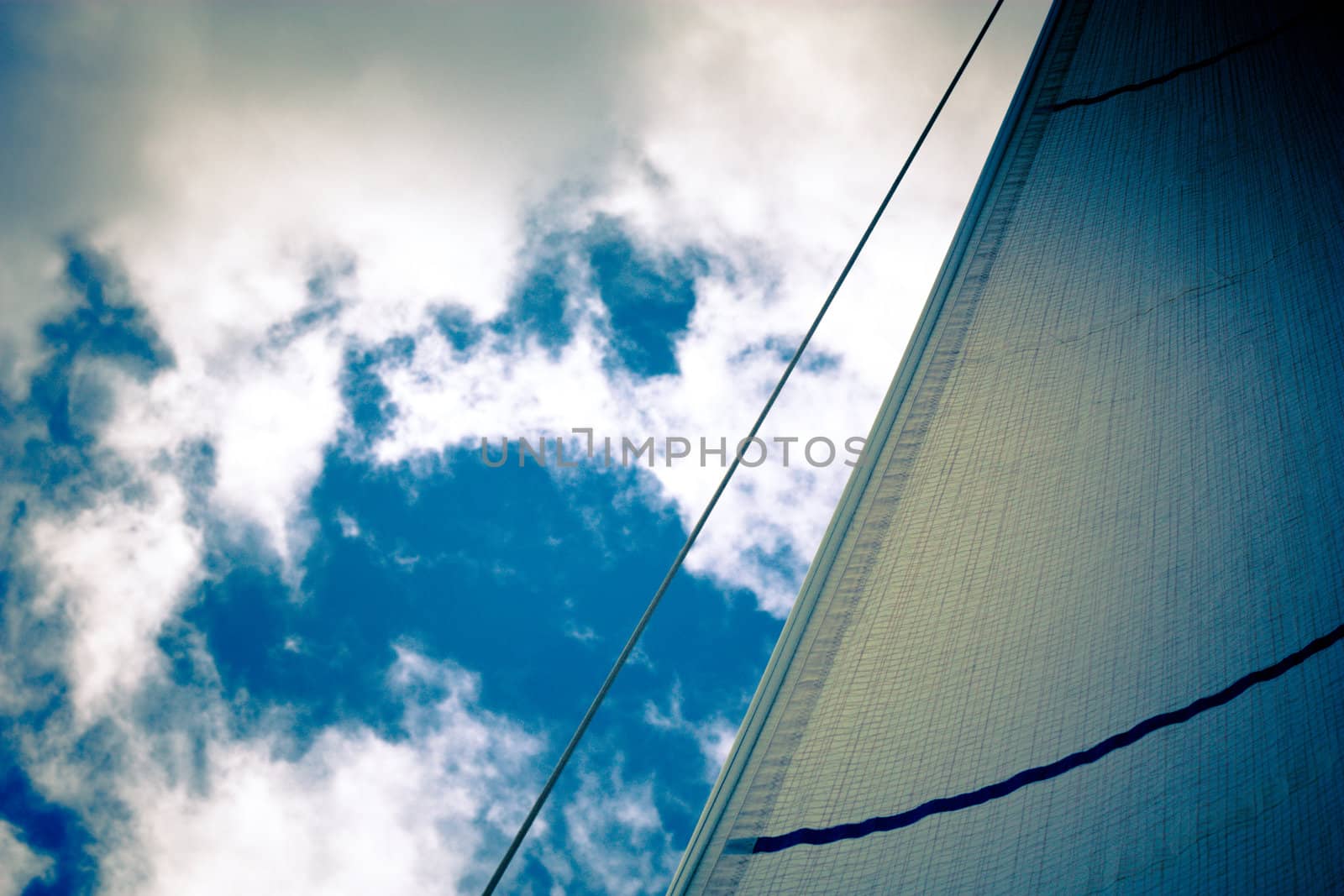 boat sail in the dramatic sky