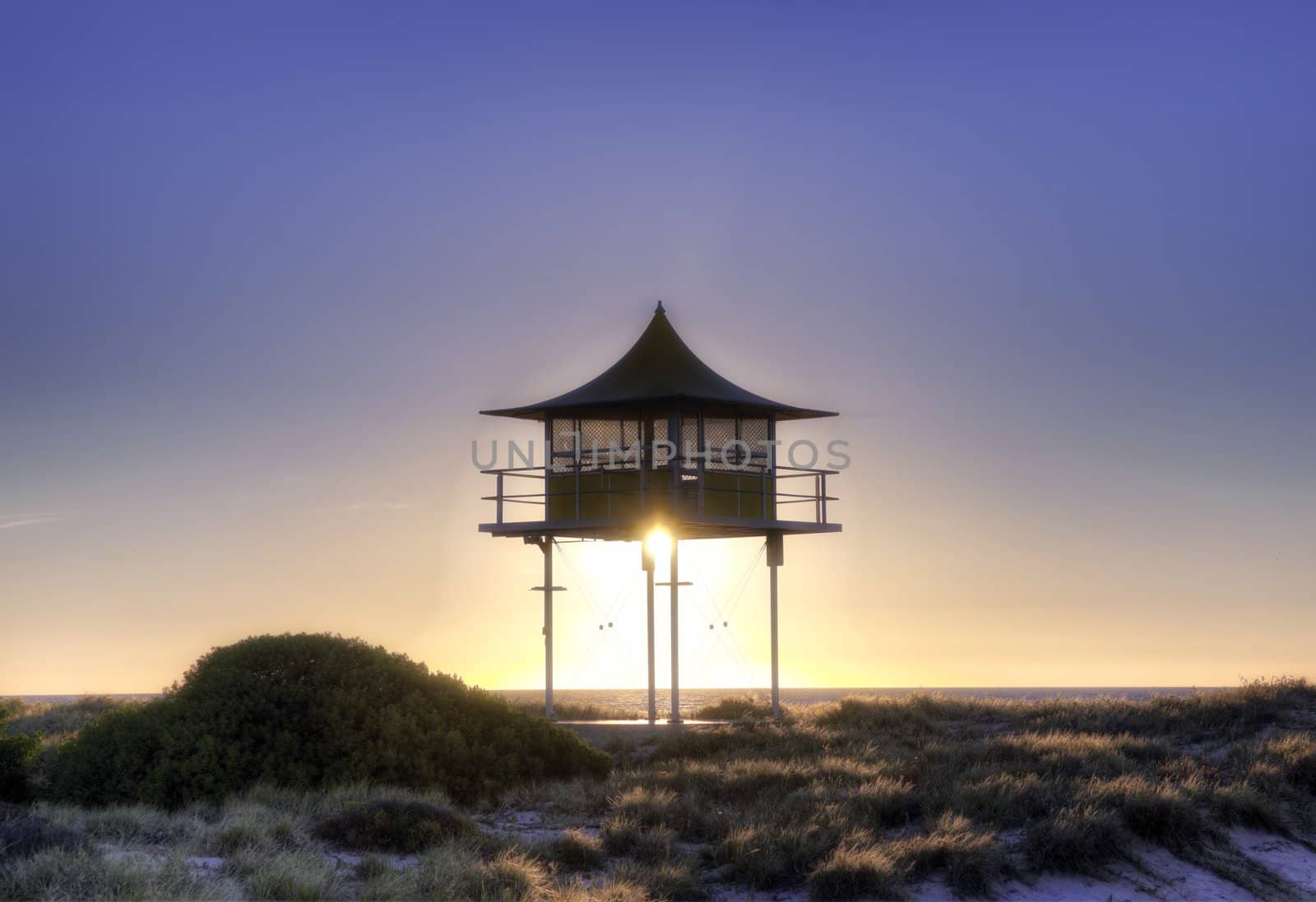 surf life savers lookout sunset by clearviewstock