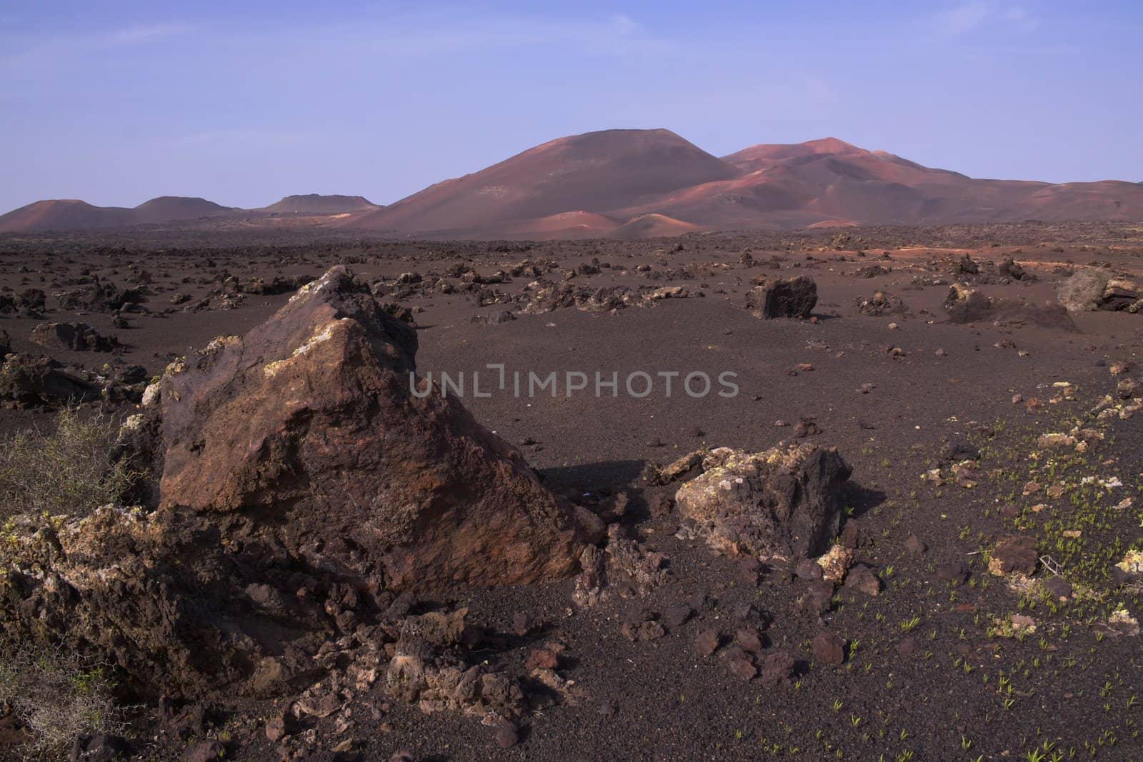 Volcanic park Timanfaya on island Lanzarote, Canary Islands