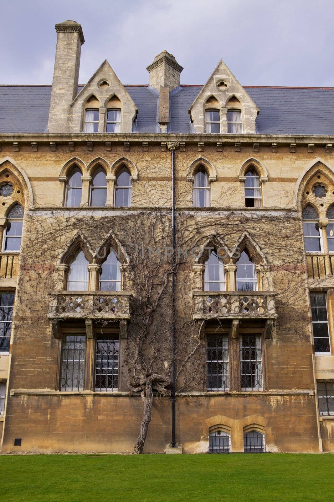 Historical building of Christ Church college in Oxford, England