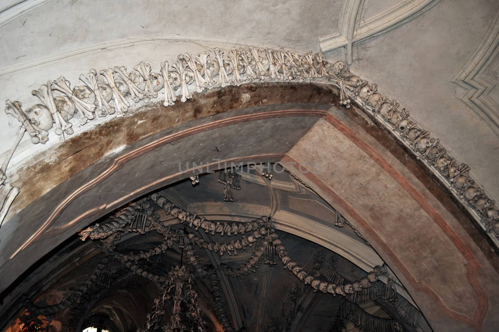 Church of All Saints in Sedlec, a suburb of Kutna Hora in the Czech Republic.