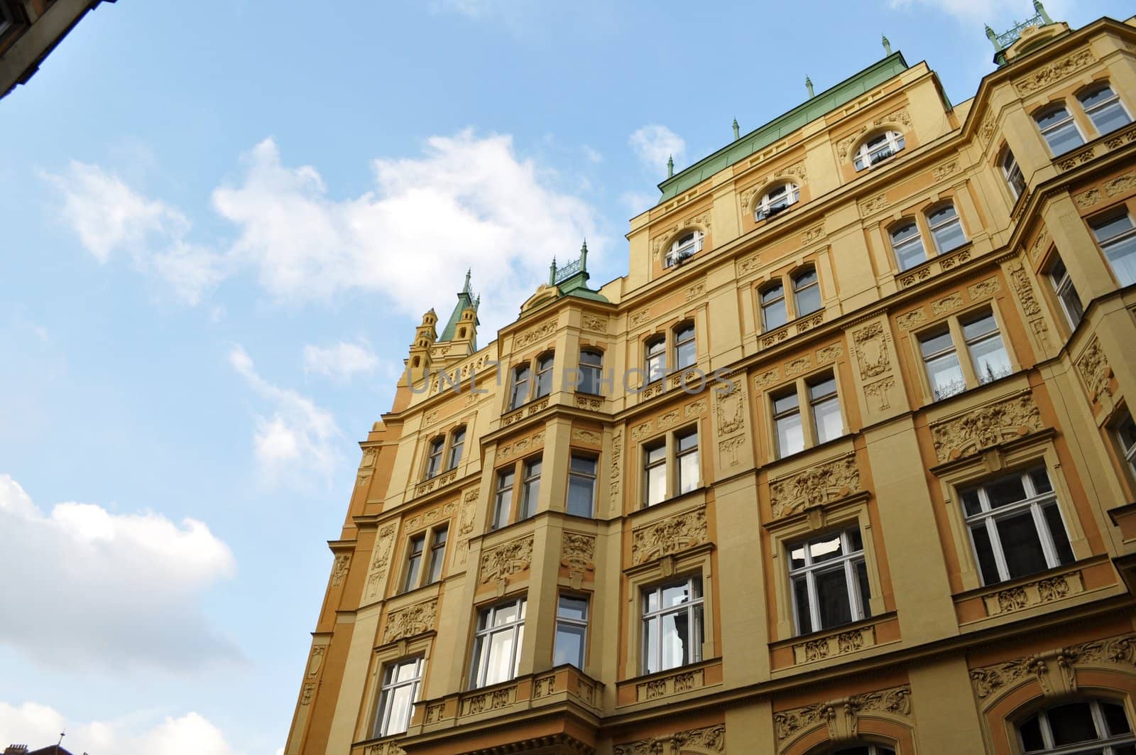 Renaissance houses in nice Prague, Czech Republic