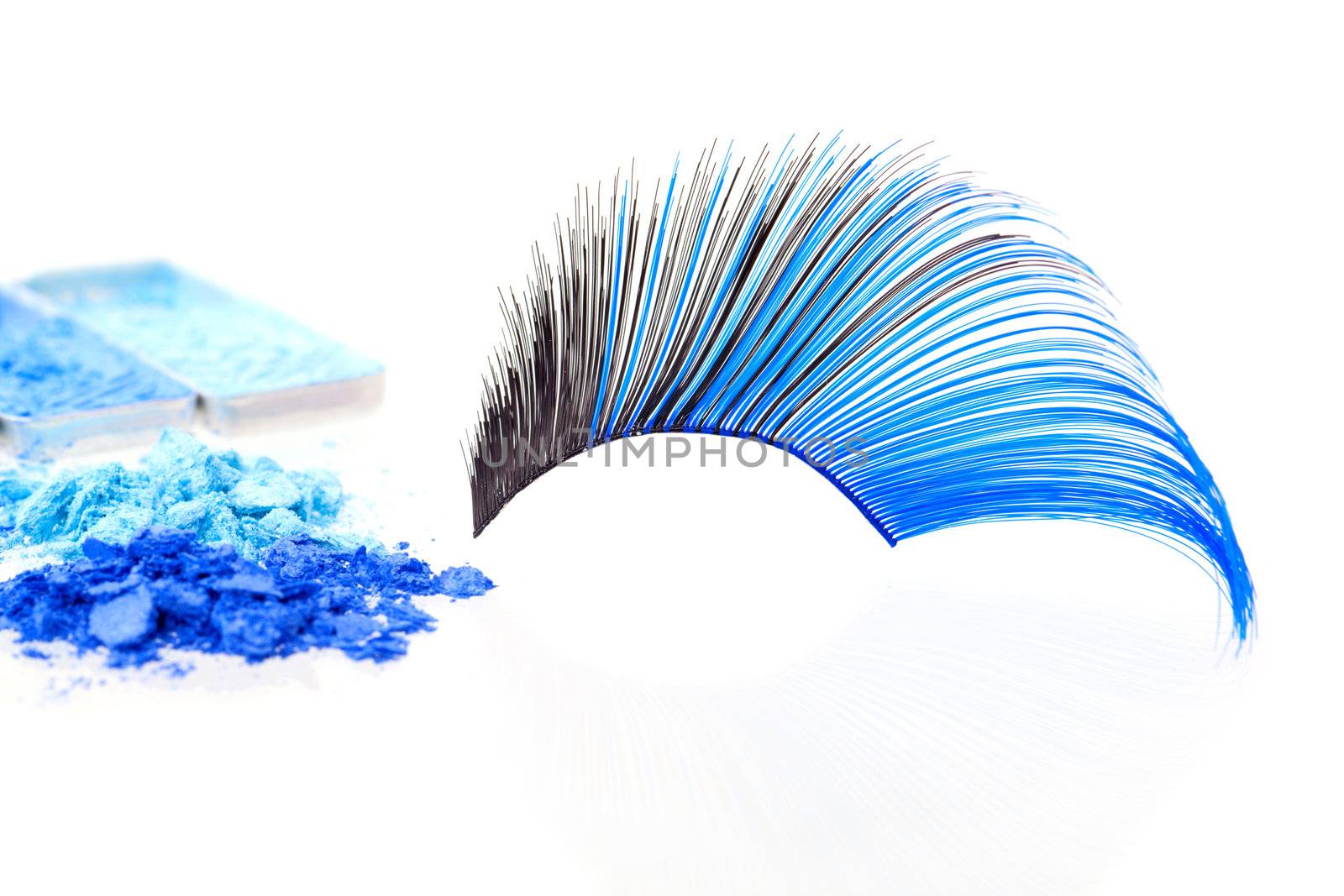 false eyelashes, on white background