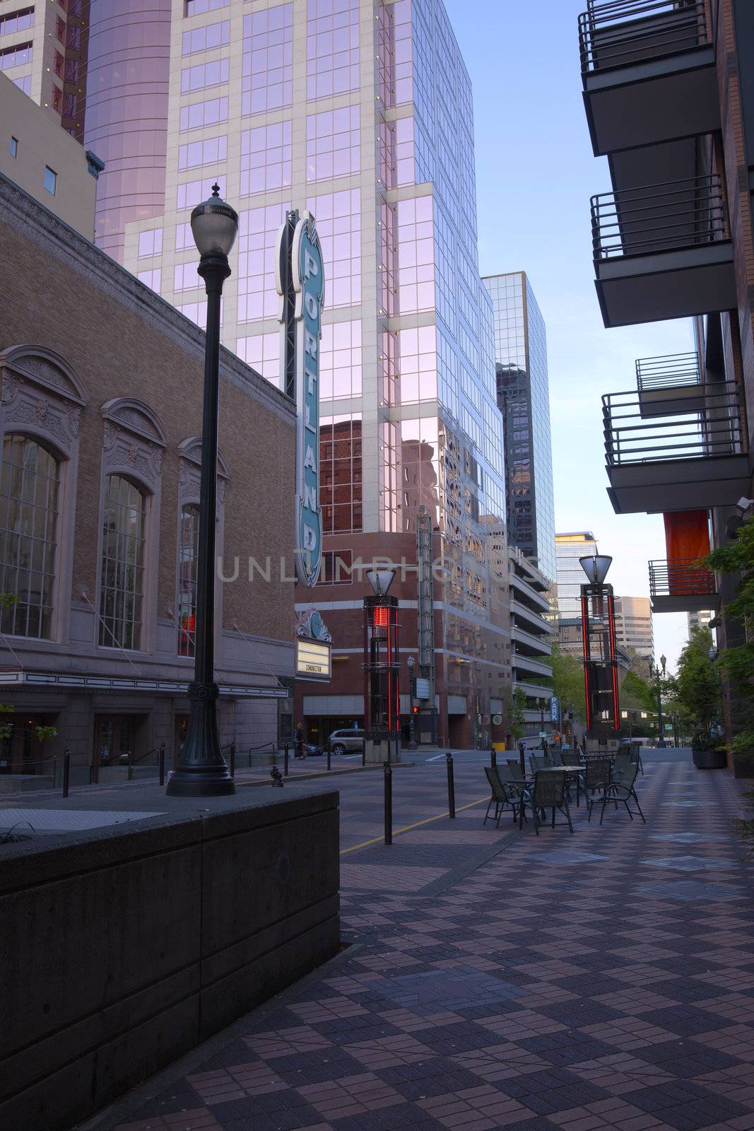 Street view in downtown Portland OR.