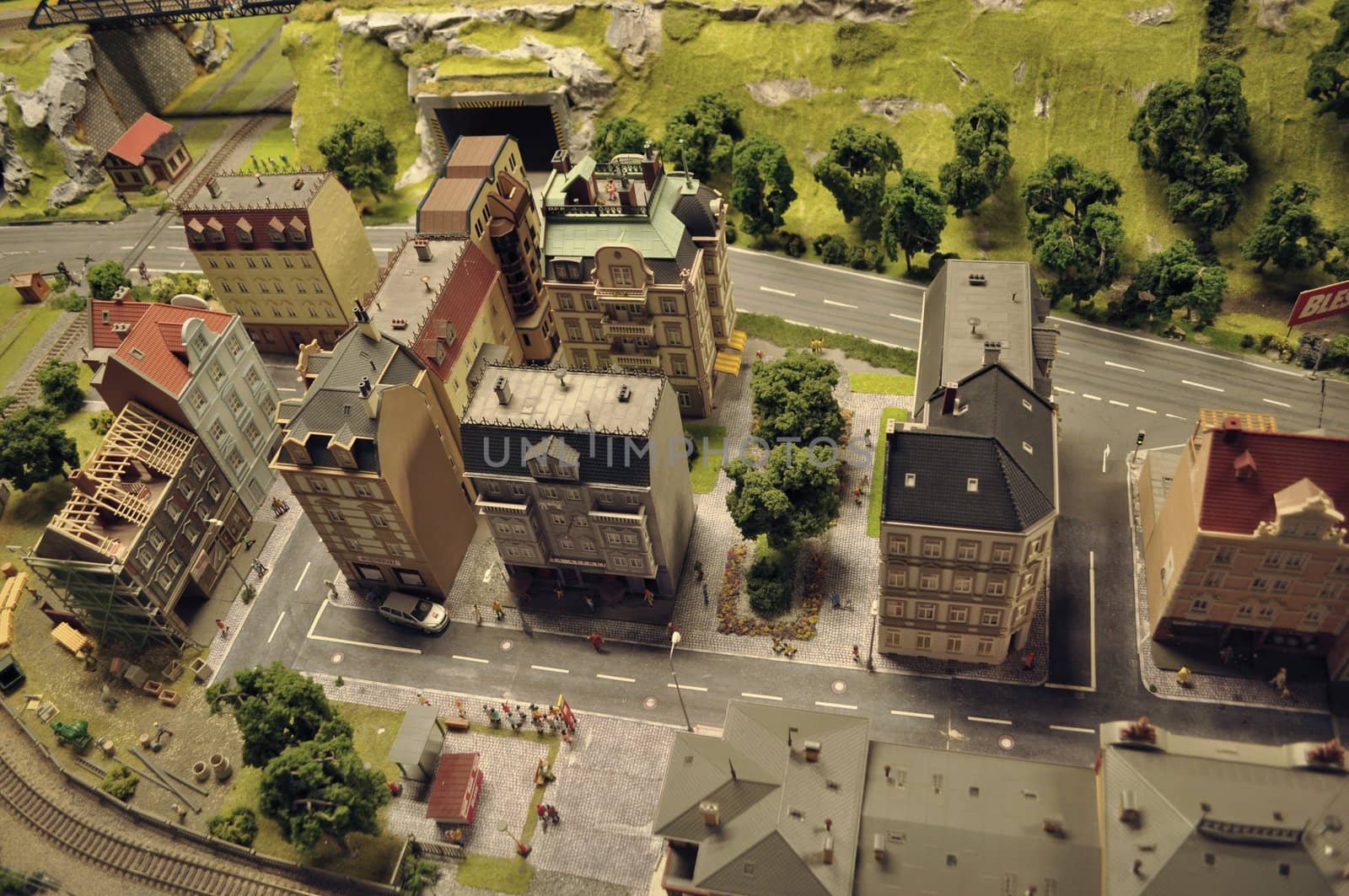 Toy town in museum of Prague. Czech republic