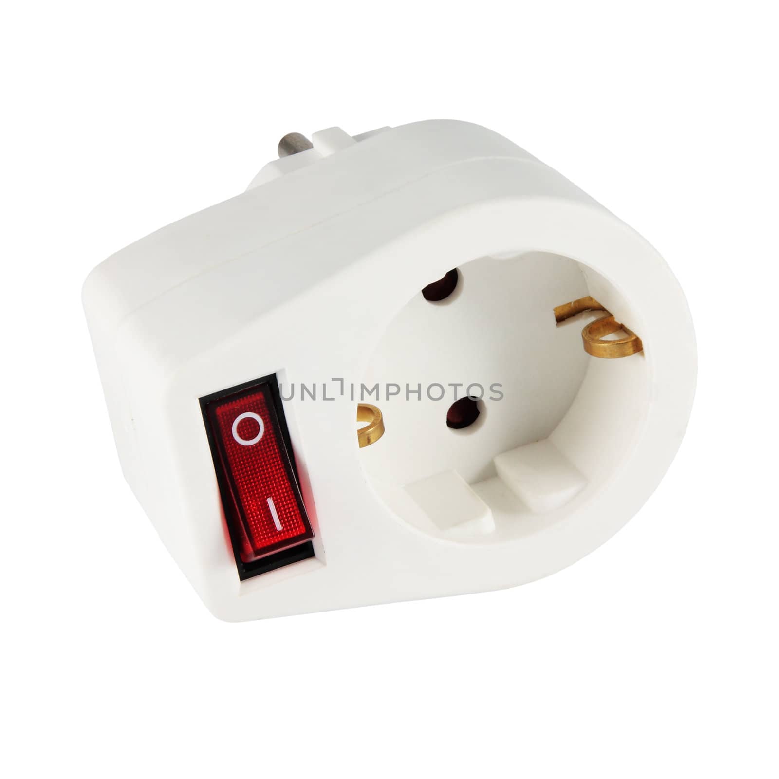 plug adapter with ground and cut off and isolated switch