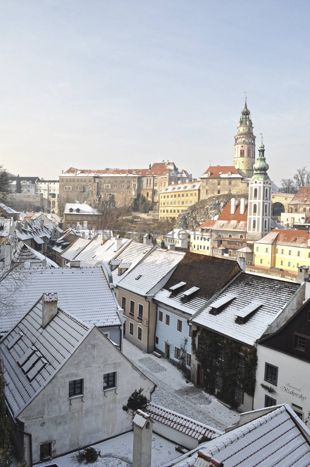 Viewing platform of Krumlov in Czech Republic