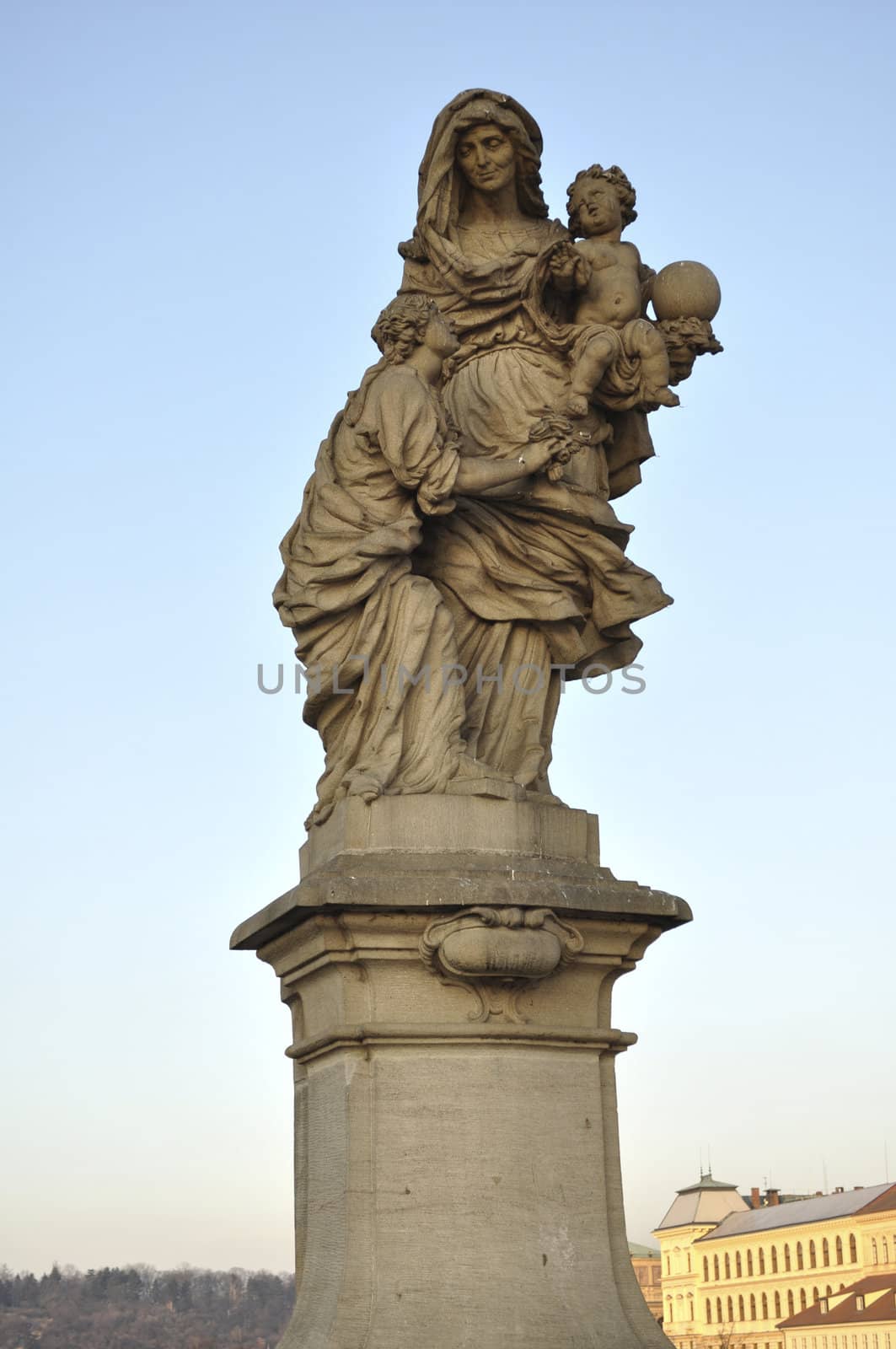 Monument to the saint in Prague on Charles Bridge
