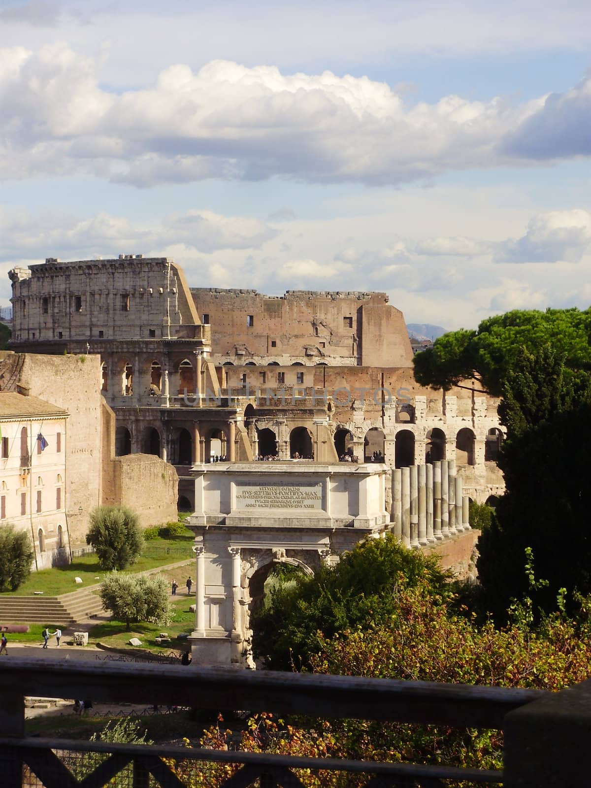 The Coliseum in Rome, Italy.