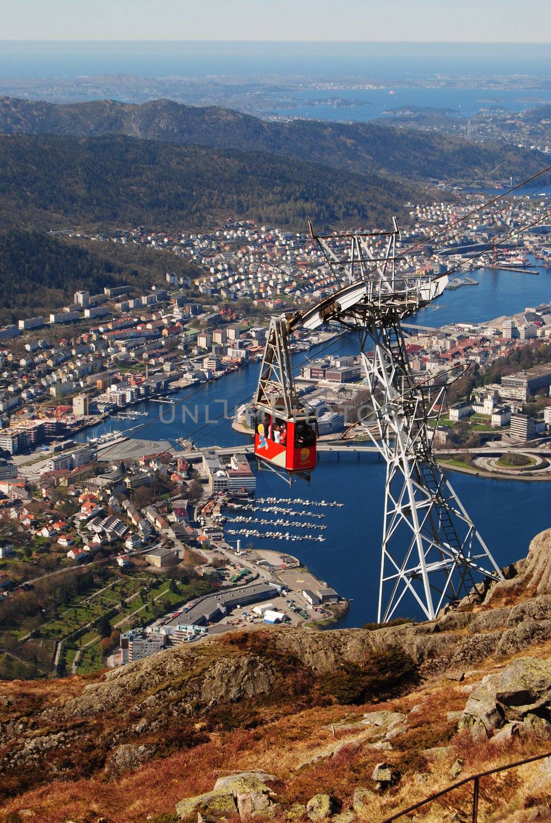 Ulriken cable car in Bergen by viviolsen