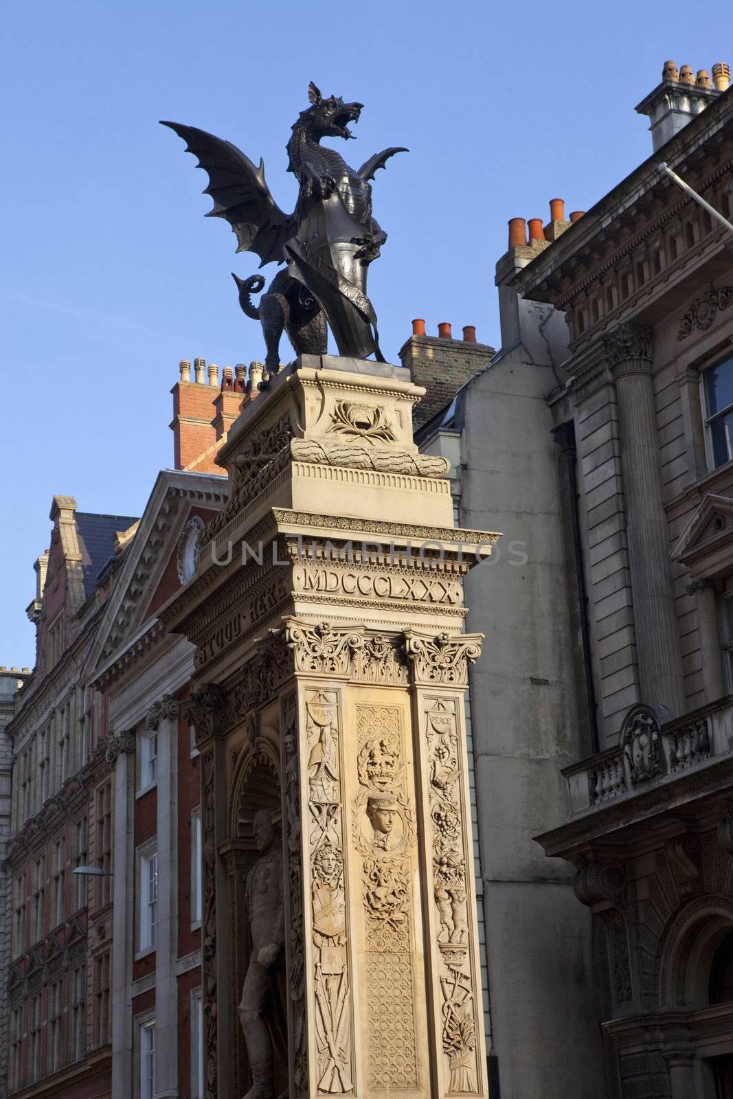 Dragon Statue Marking the Former Site of Temple Bar by chrisdorney