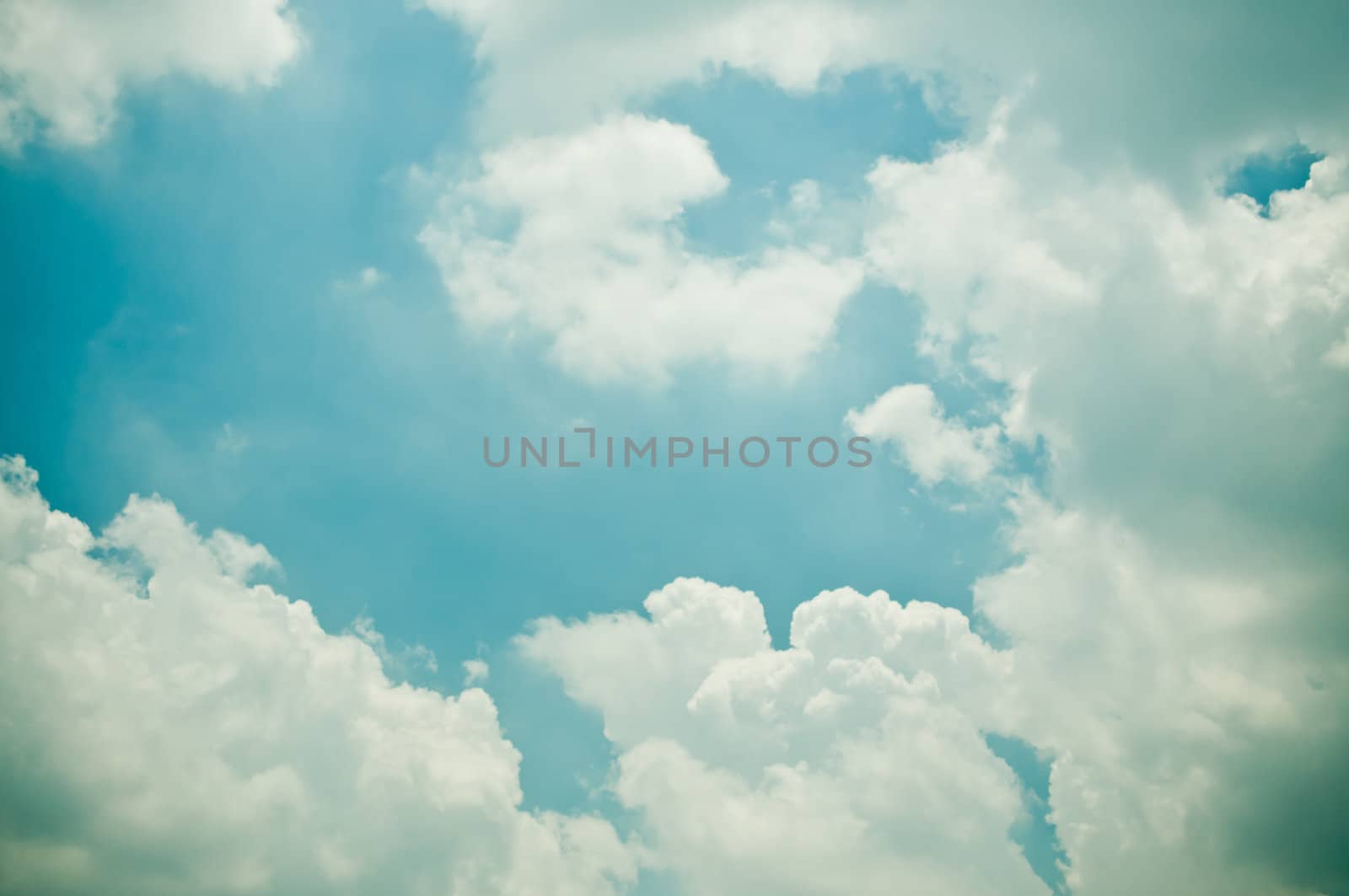 Retro of cloud sky