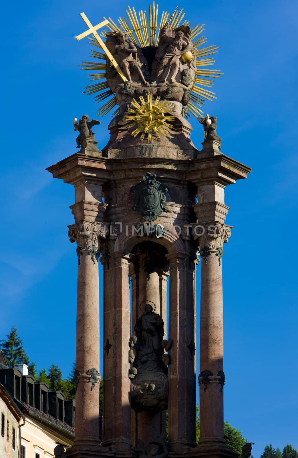 baroque column of Saint Trinity, Banska Stiavnica, Slovakia