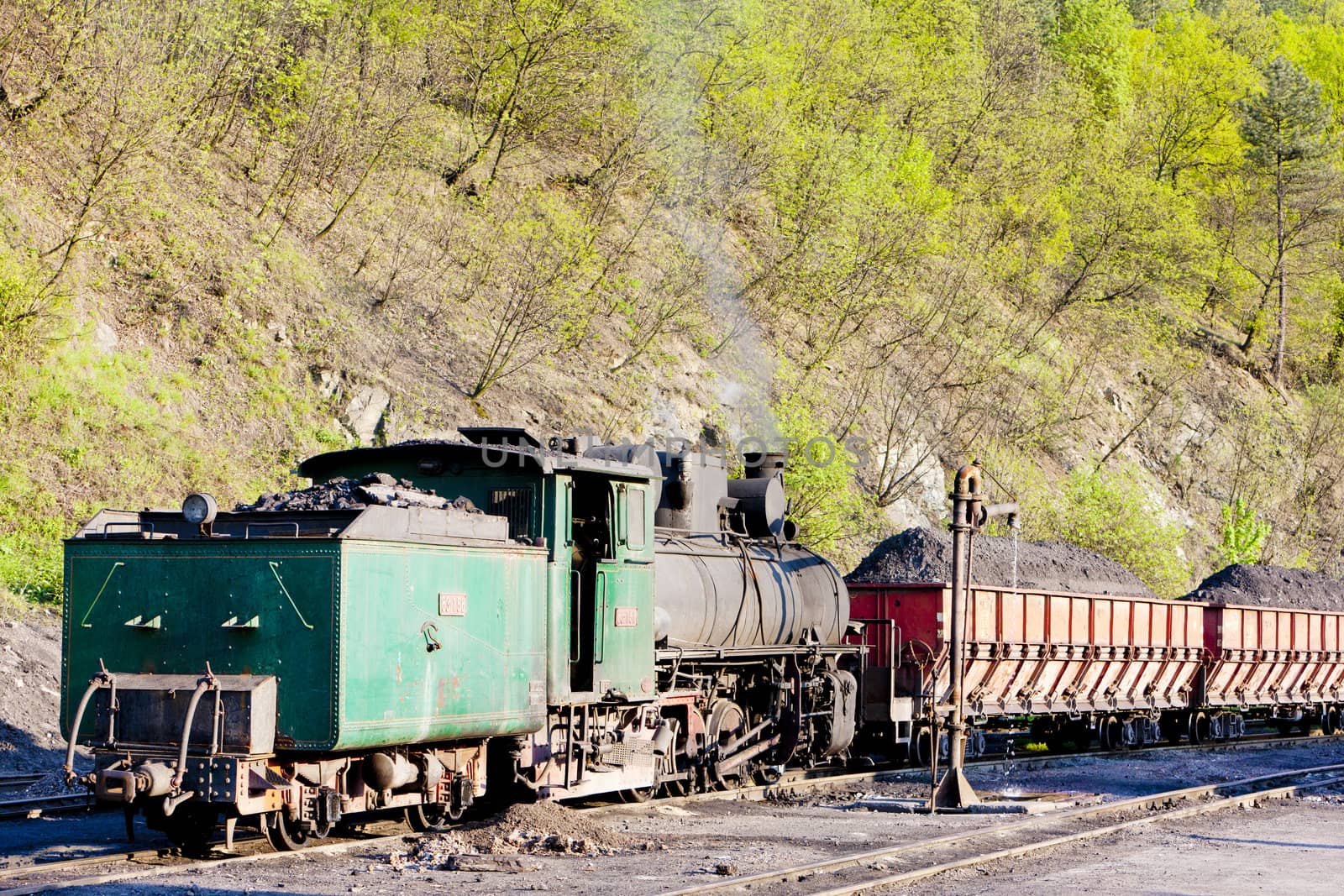 steam freight train, delivery point in Oskova, Bosnia and Hercegovina