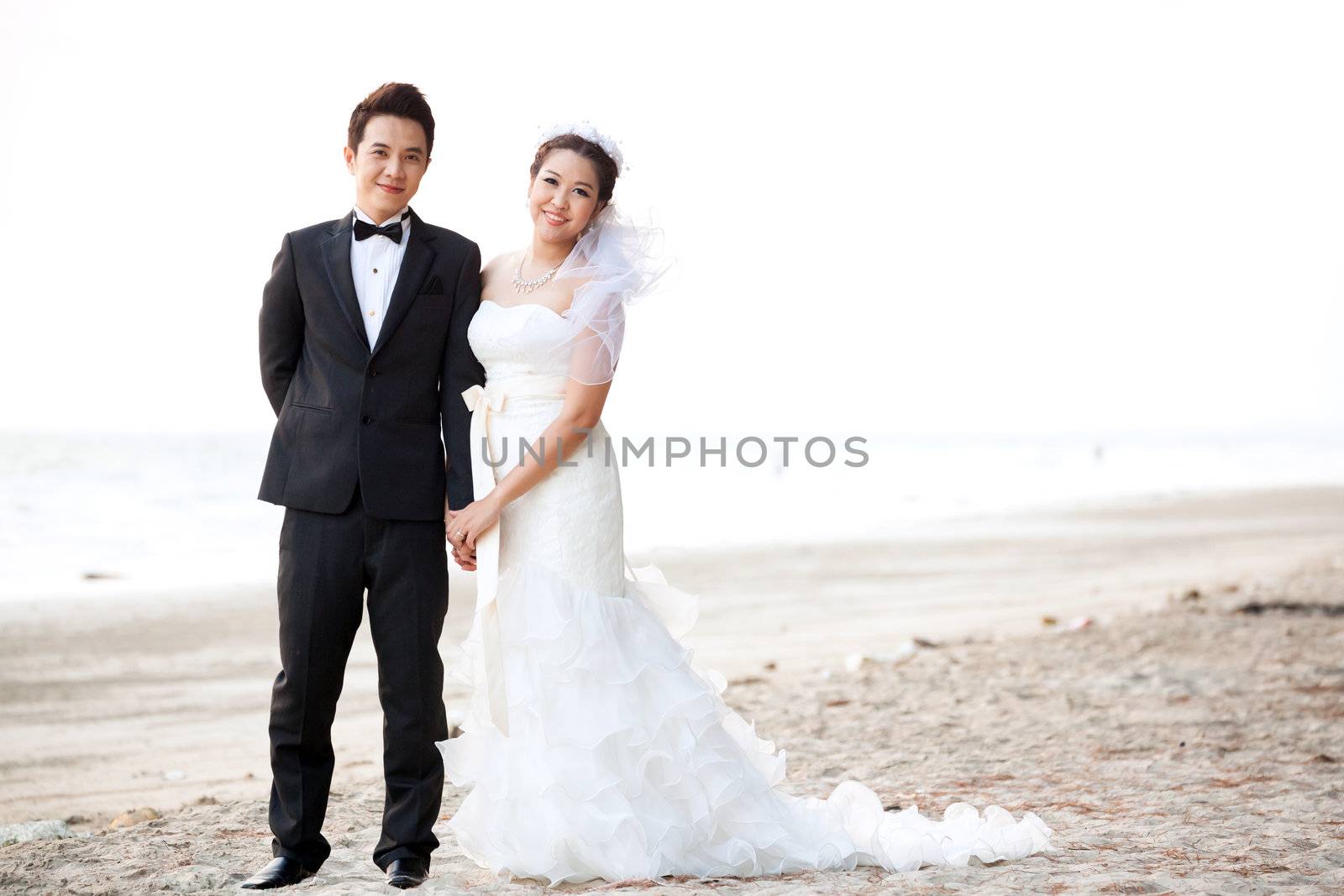 Couples wedding at beach by vichie81