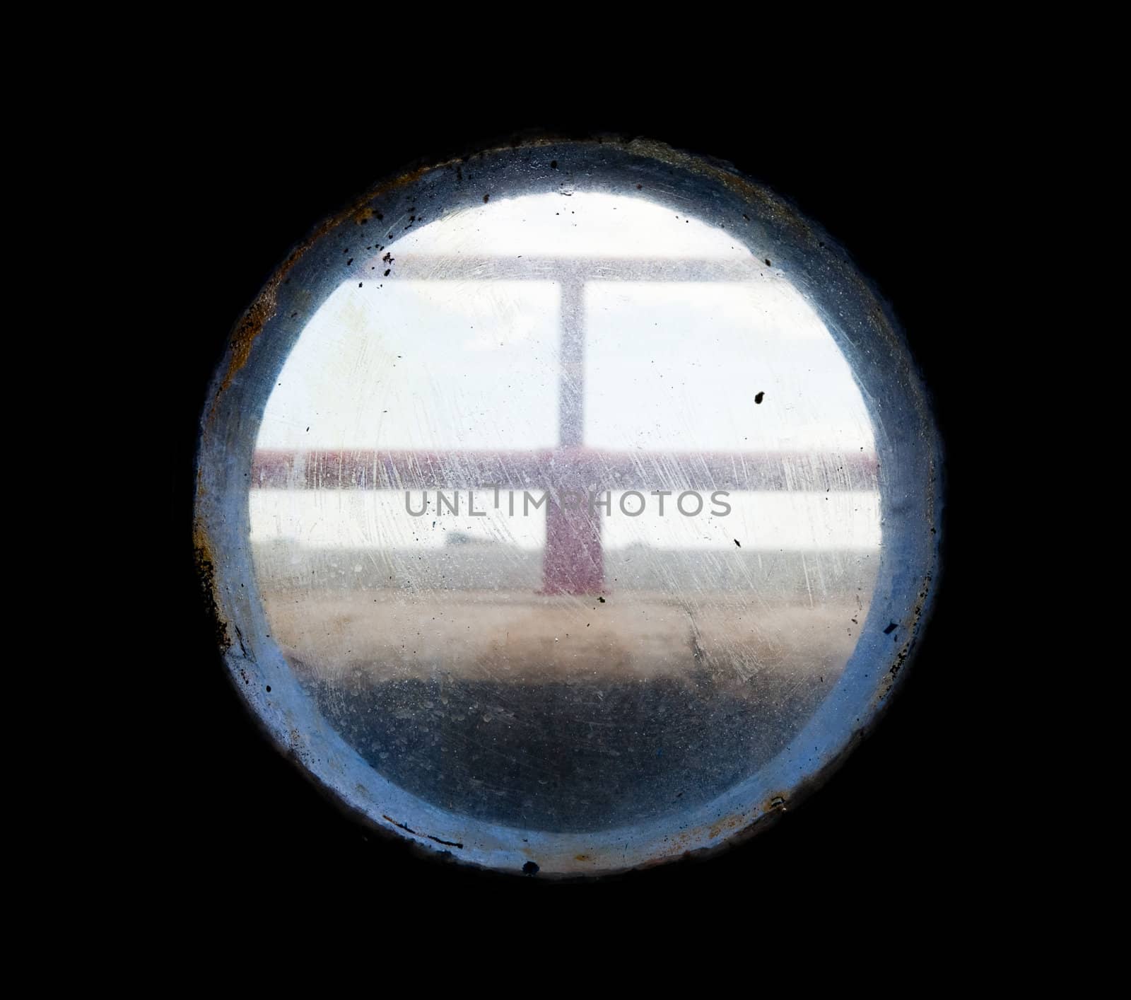 view through the Porthole of the port