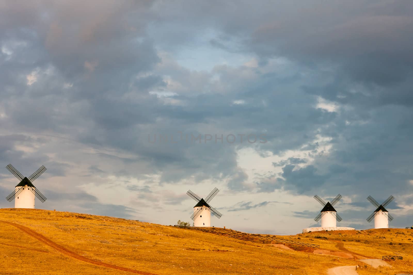 windmills, Alcazar de San Juan, Castile-La Mancha, Spain