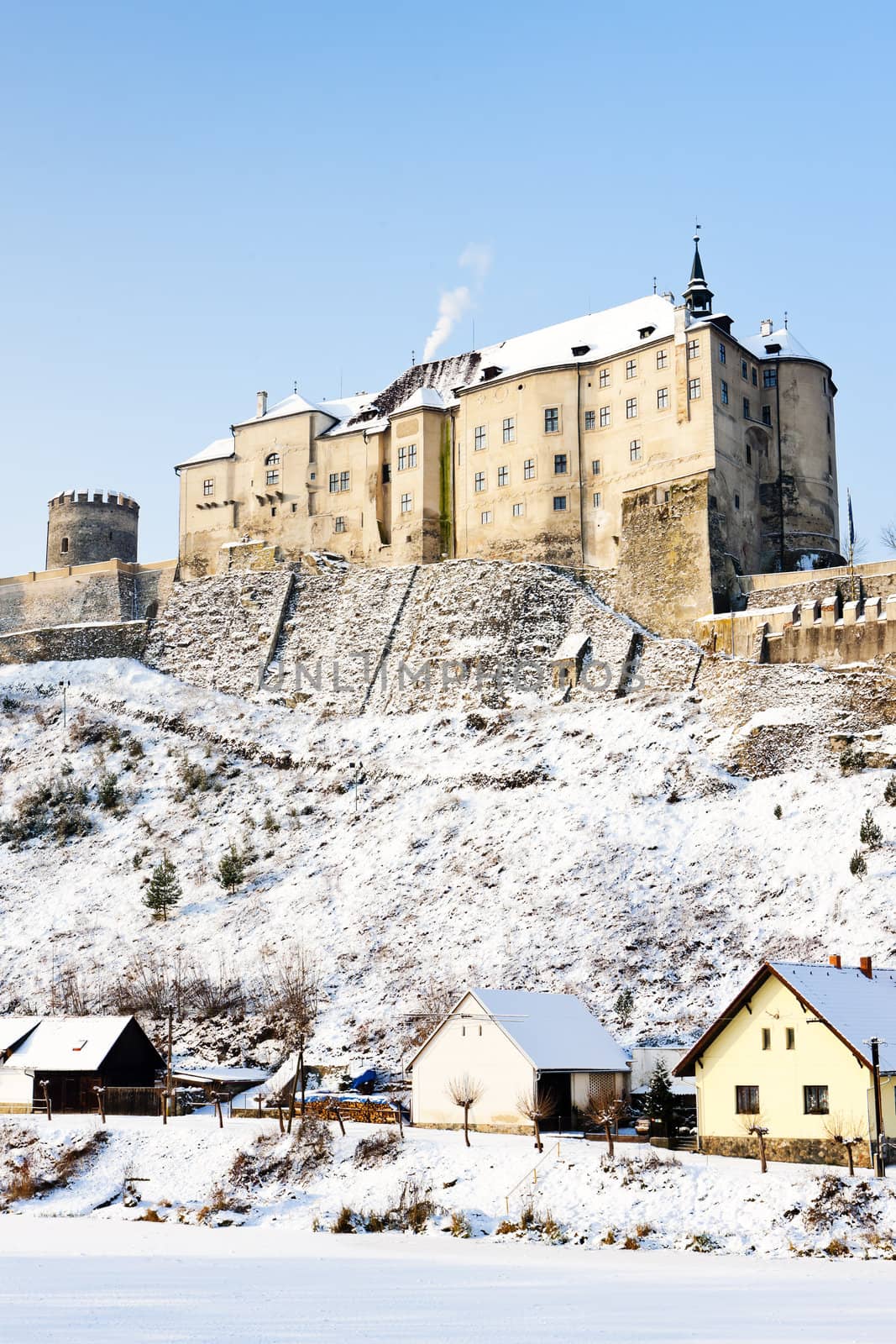 Cesky Sternberk Castle in winter, Czech Republic
