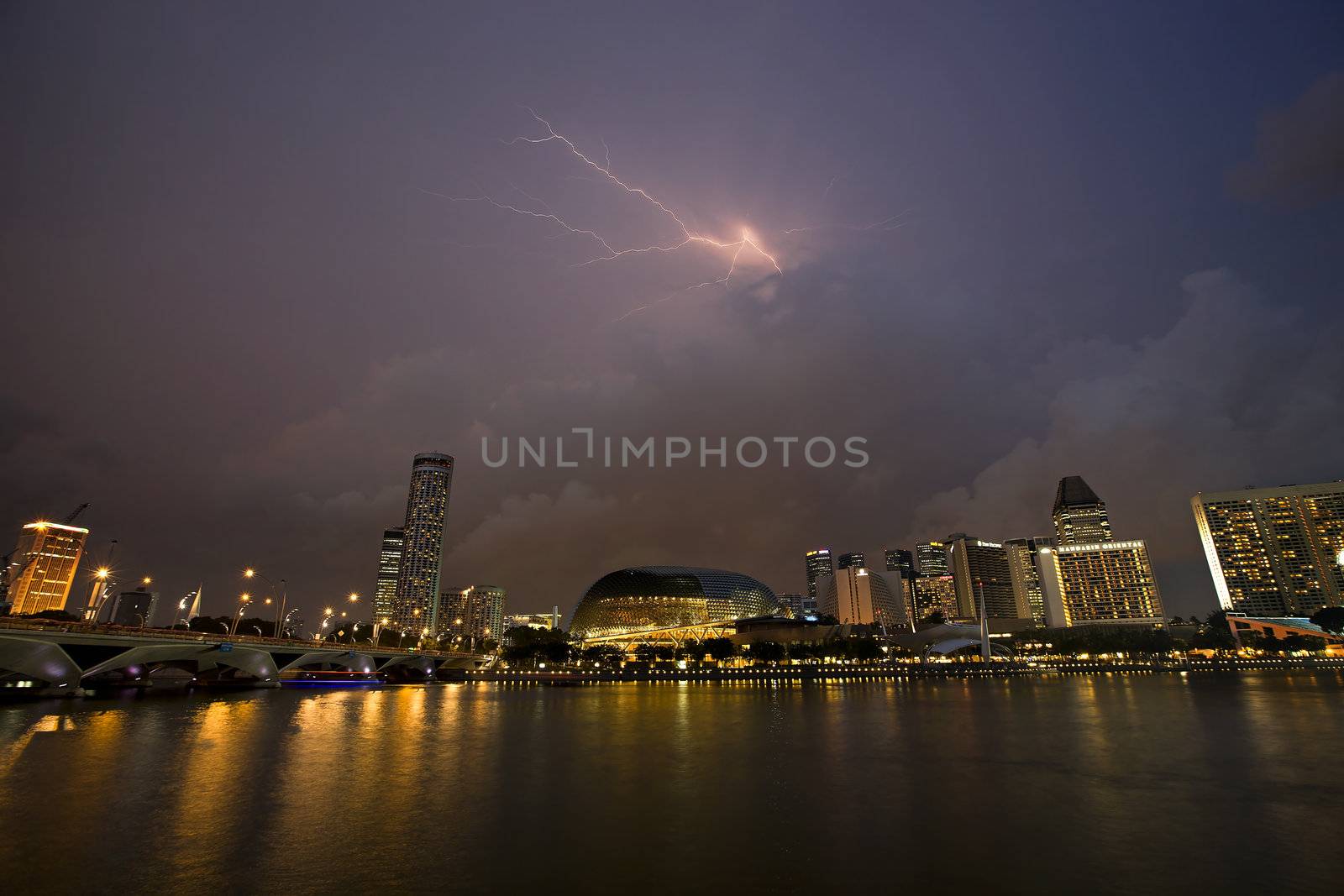 Singapore skyline by kjorgen