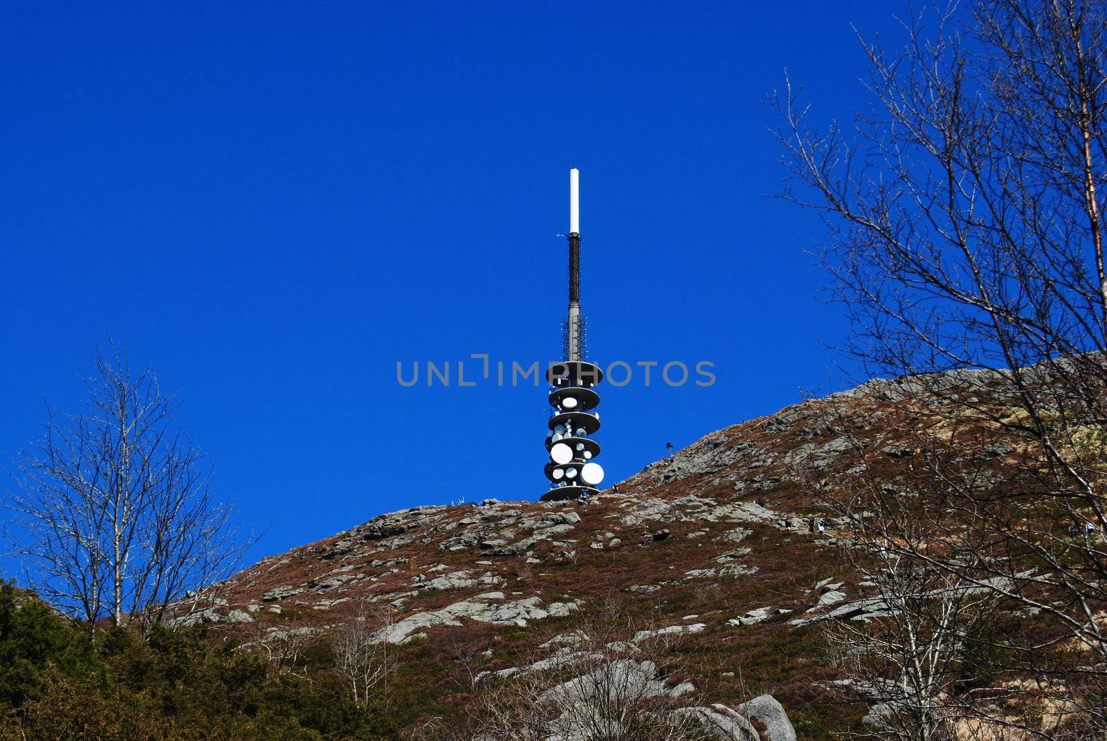 tower at ulriken Bergen by viviolsen