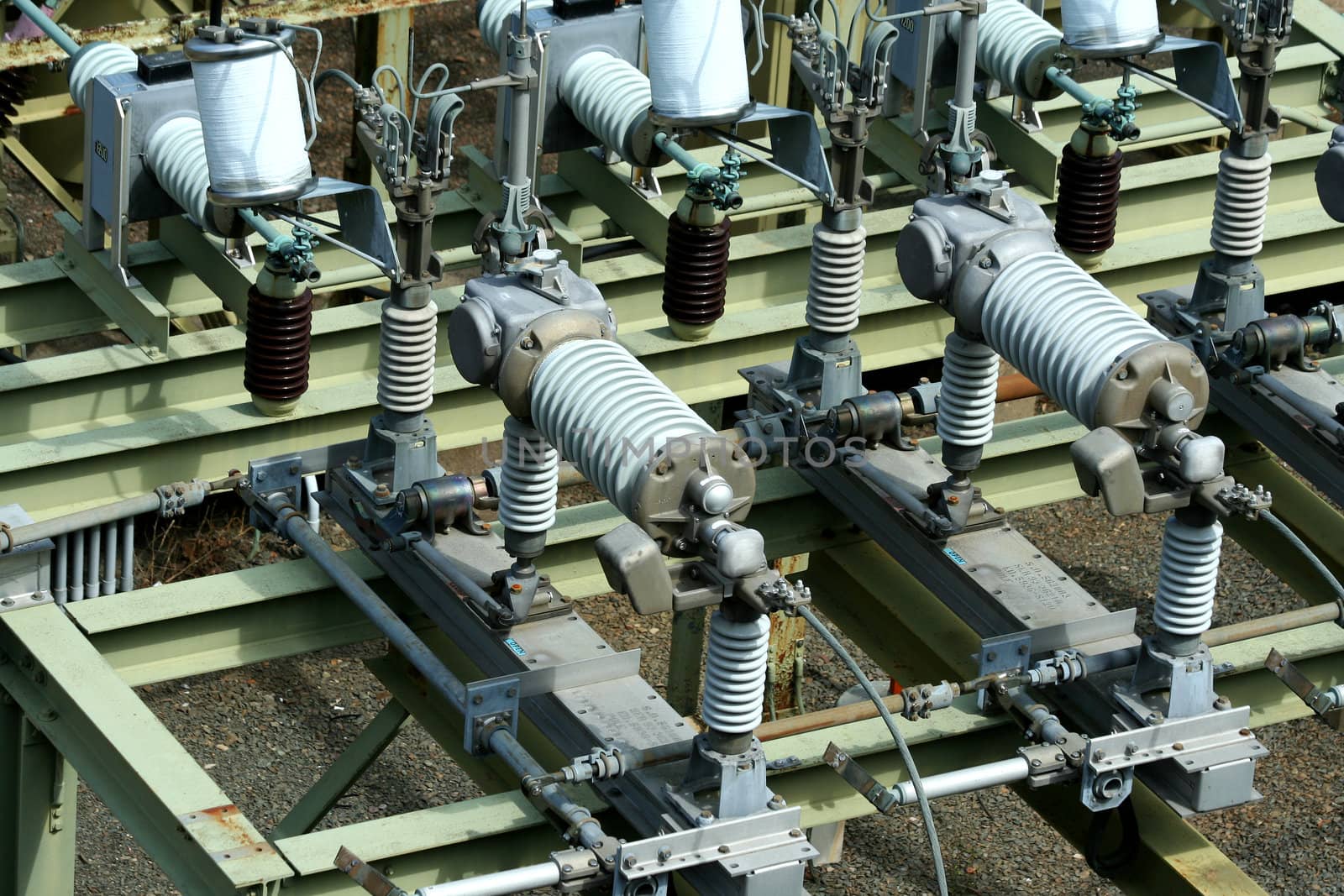 A industrial electric transformer substation