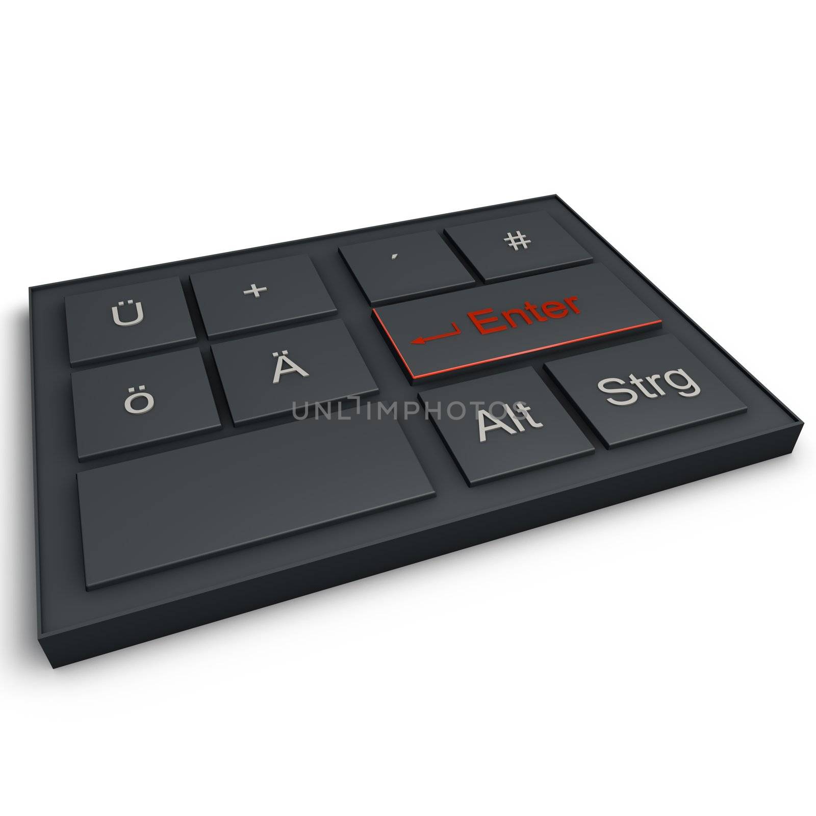a small keypad for example to symbolize programming
