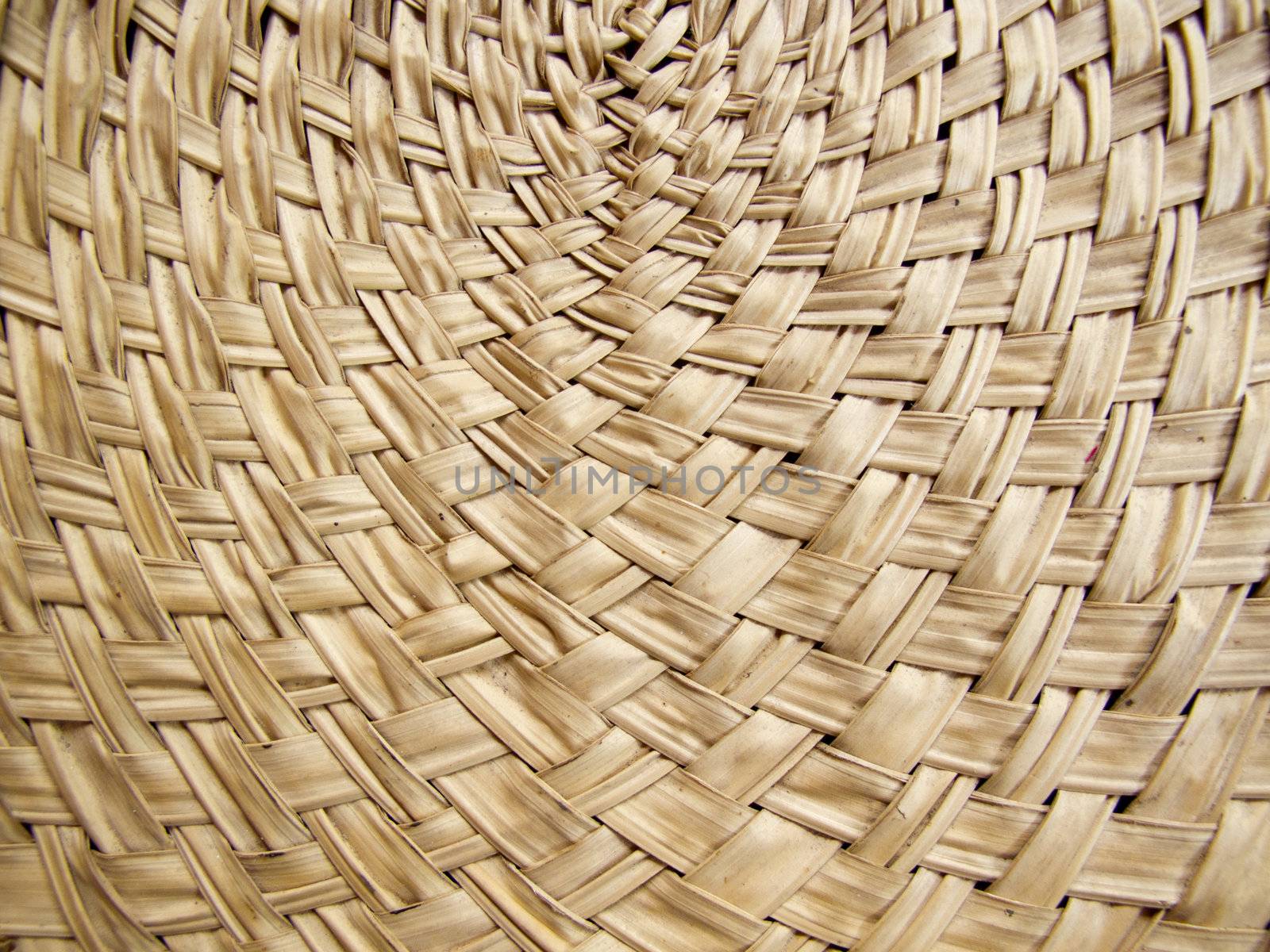 Texture of brown bamboo weave curve