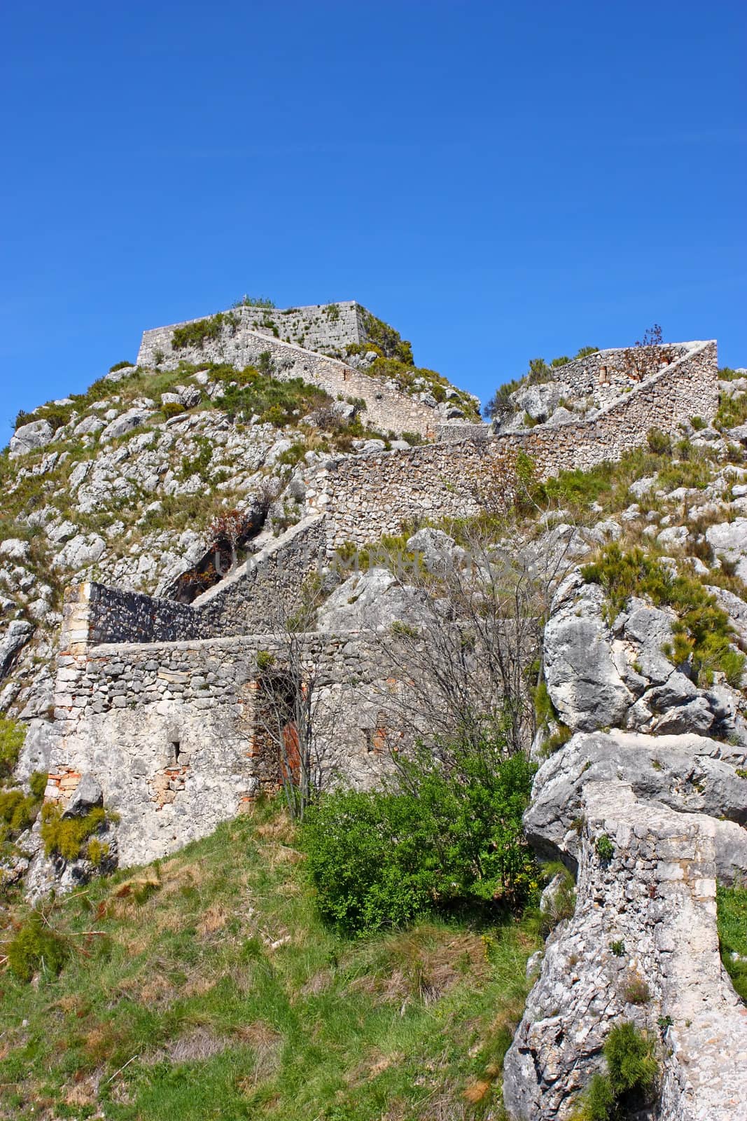 Part of the fortress of Knin, second largest military fortification in the Europe, city of Knin, Croatia