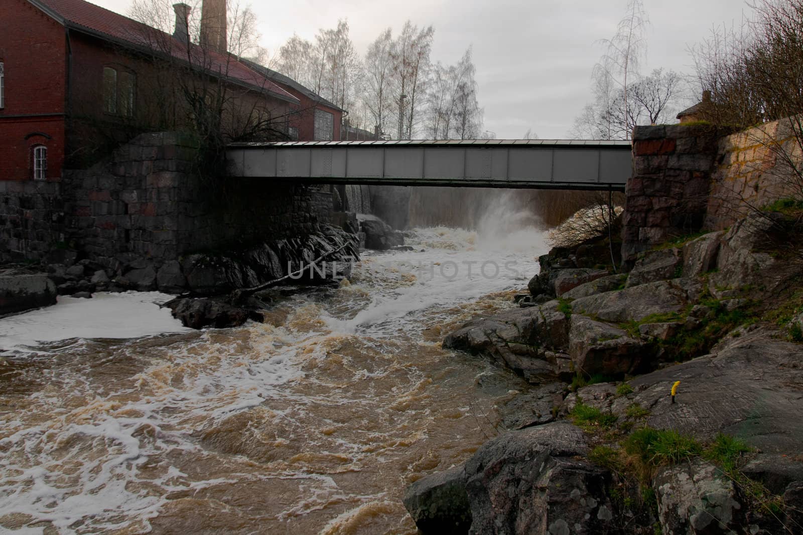 Rapid at a spring time in finland