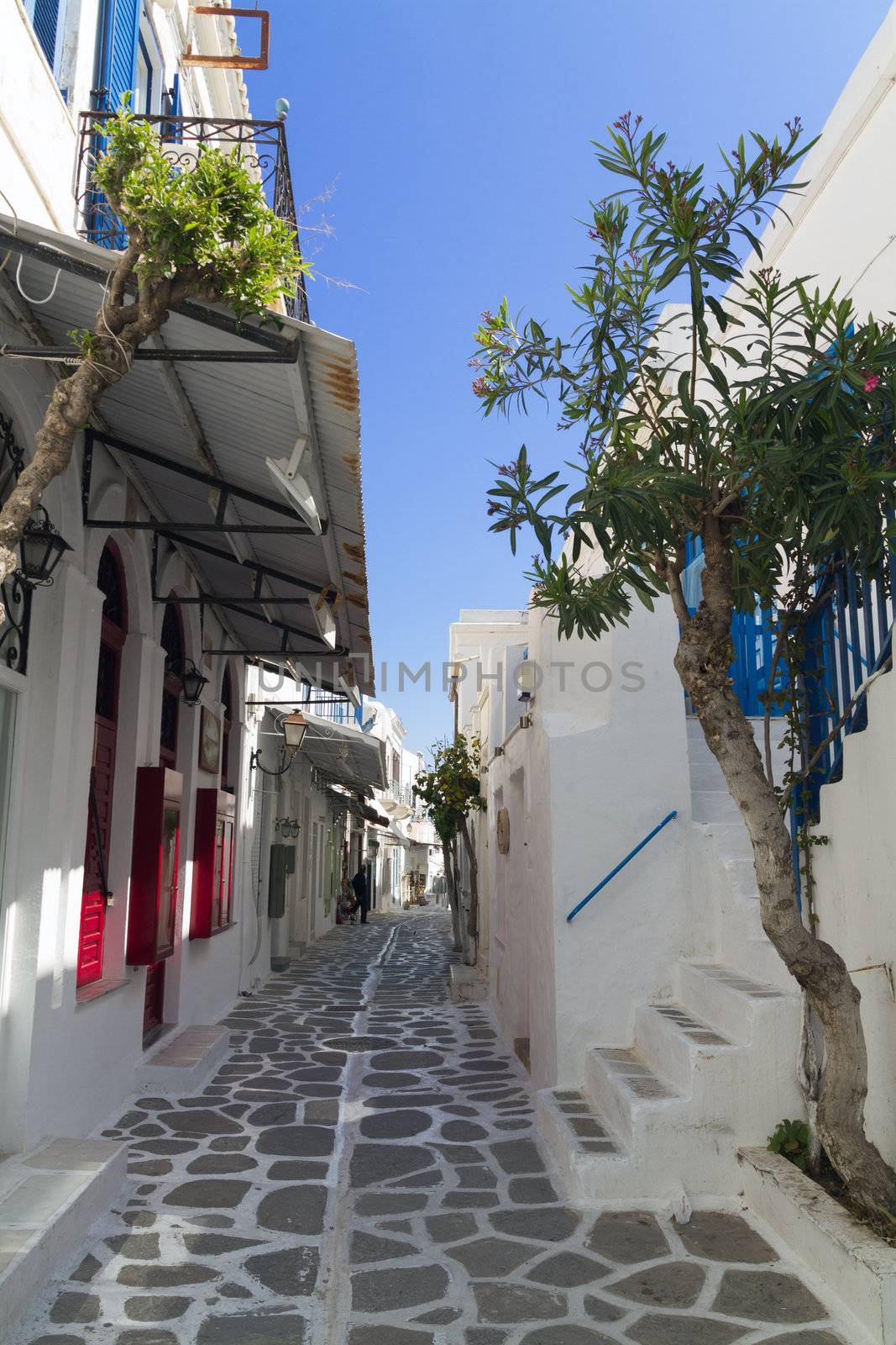 parikia street in greek island Paros by chrisroll