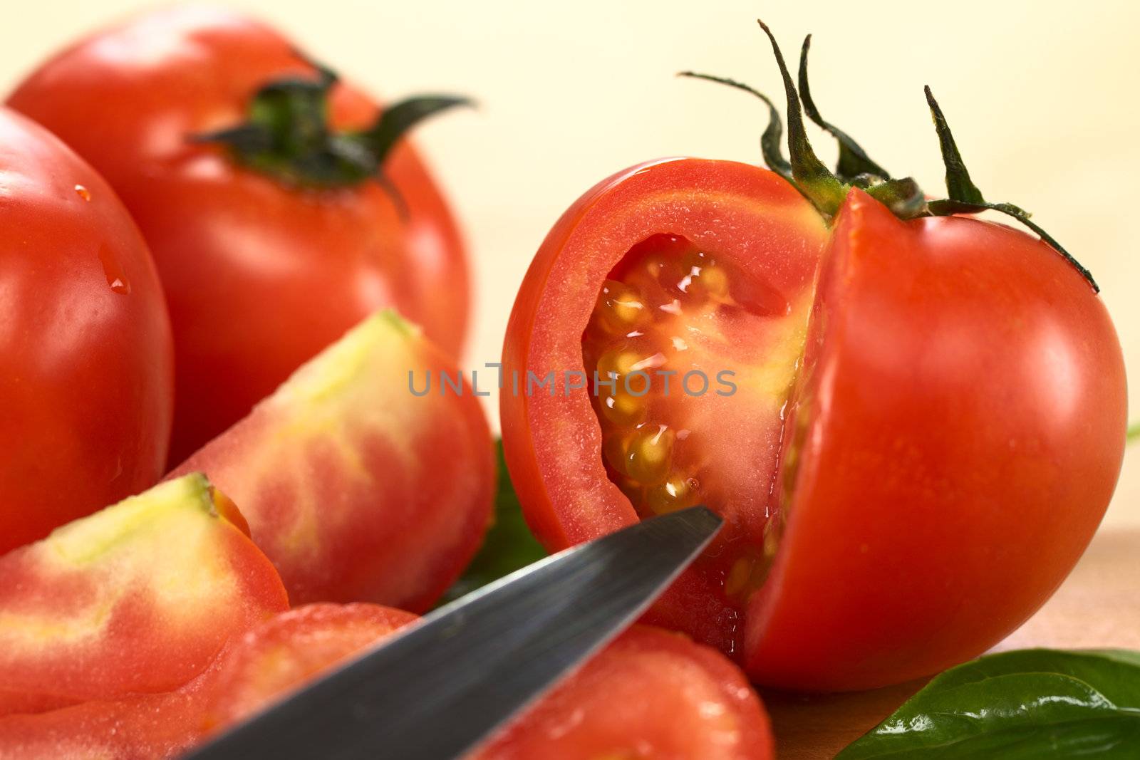 Globe Tomato Cut Open by sven