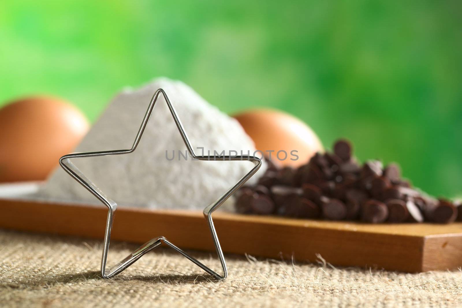 Star-Shaped Cookie Cutter with Baking Ingredients by sven