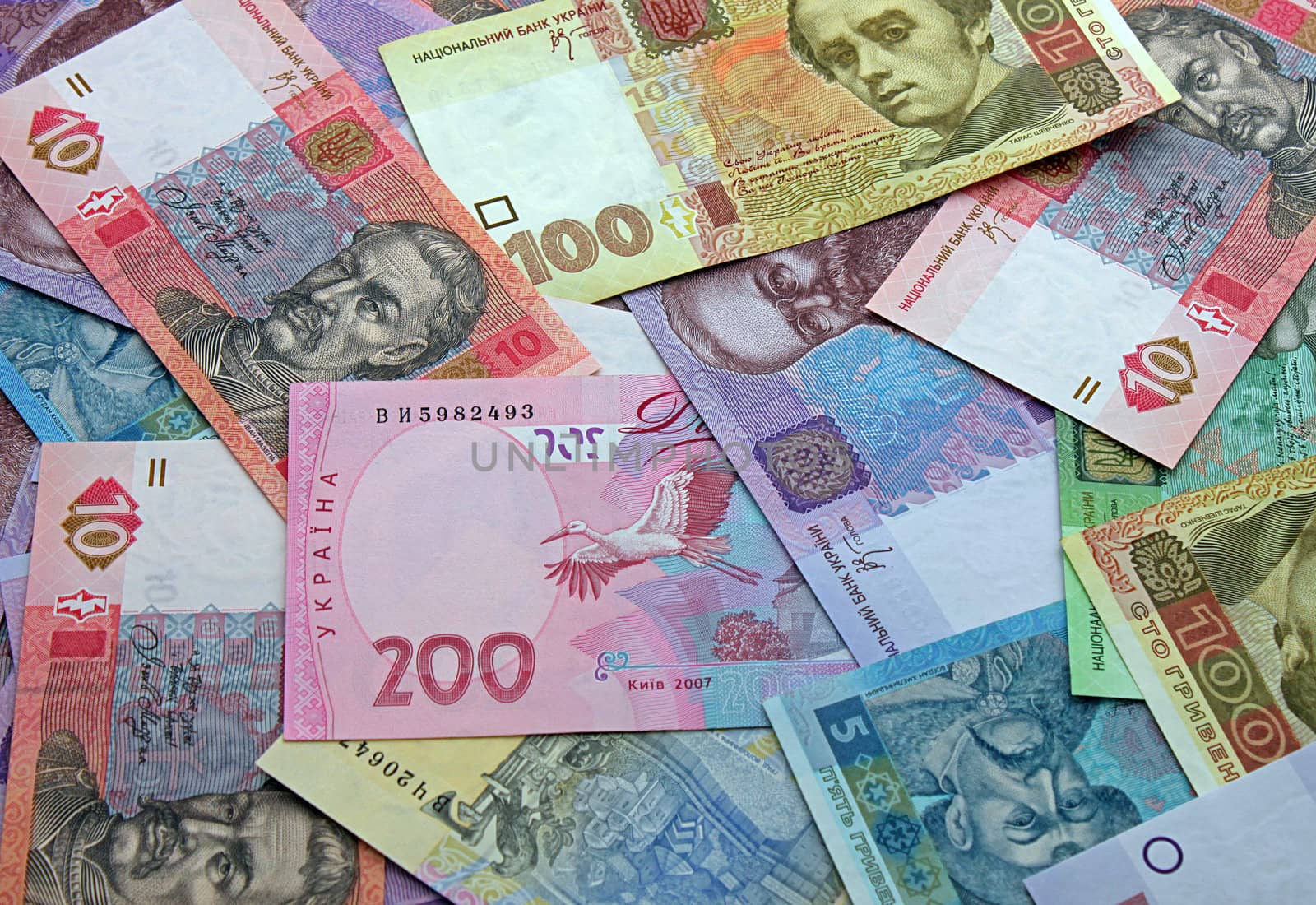 cash background: currency of Ukraine (hrivna)