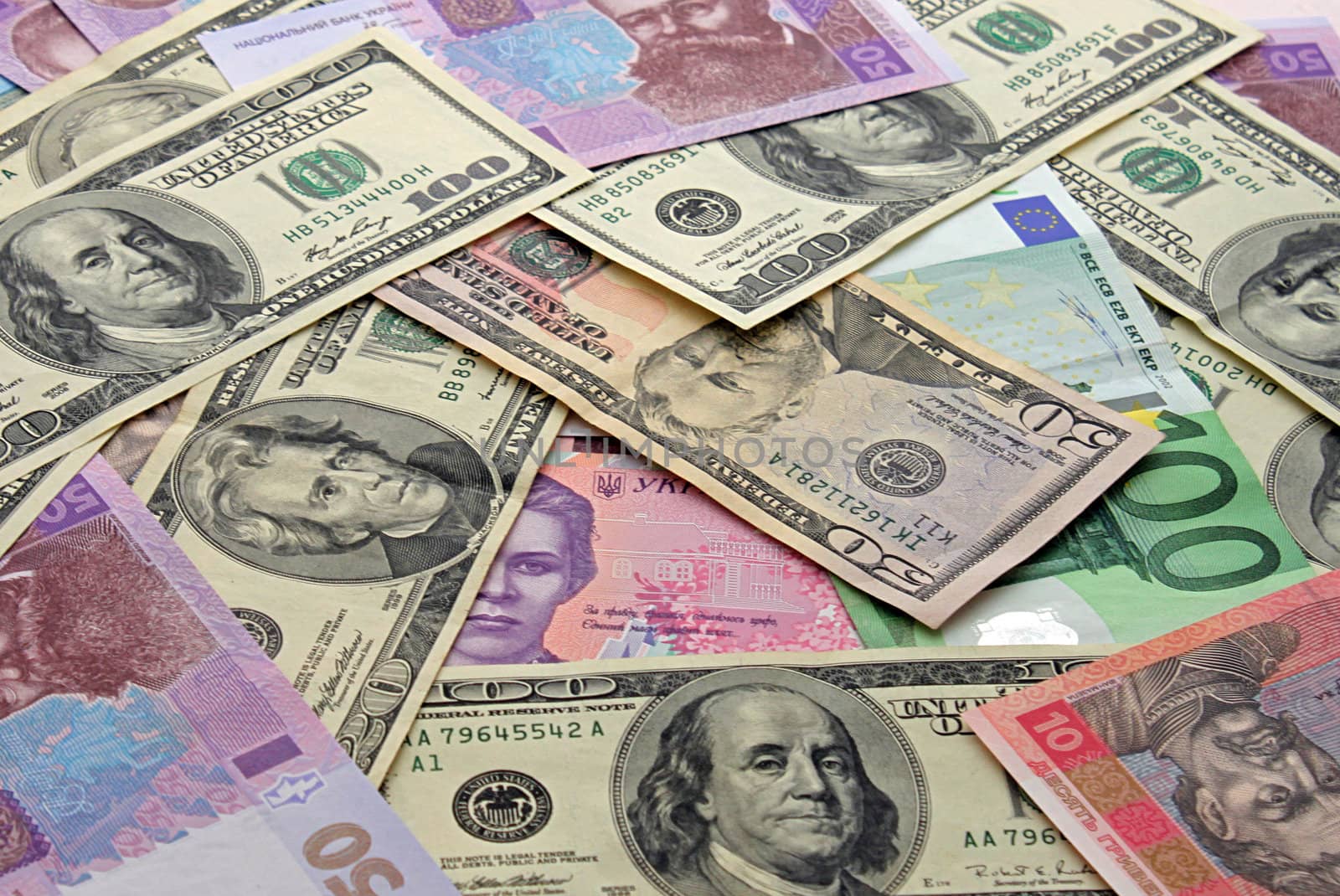 currencies: dollars, euro and hrivna