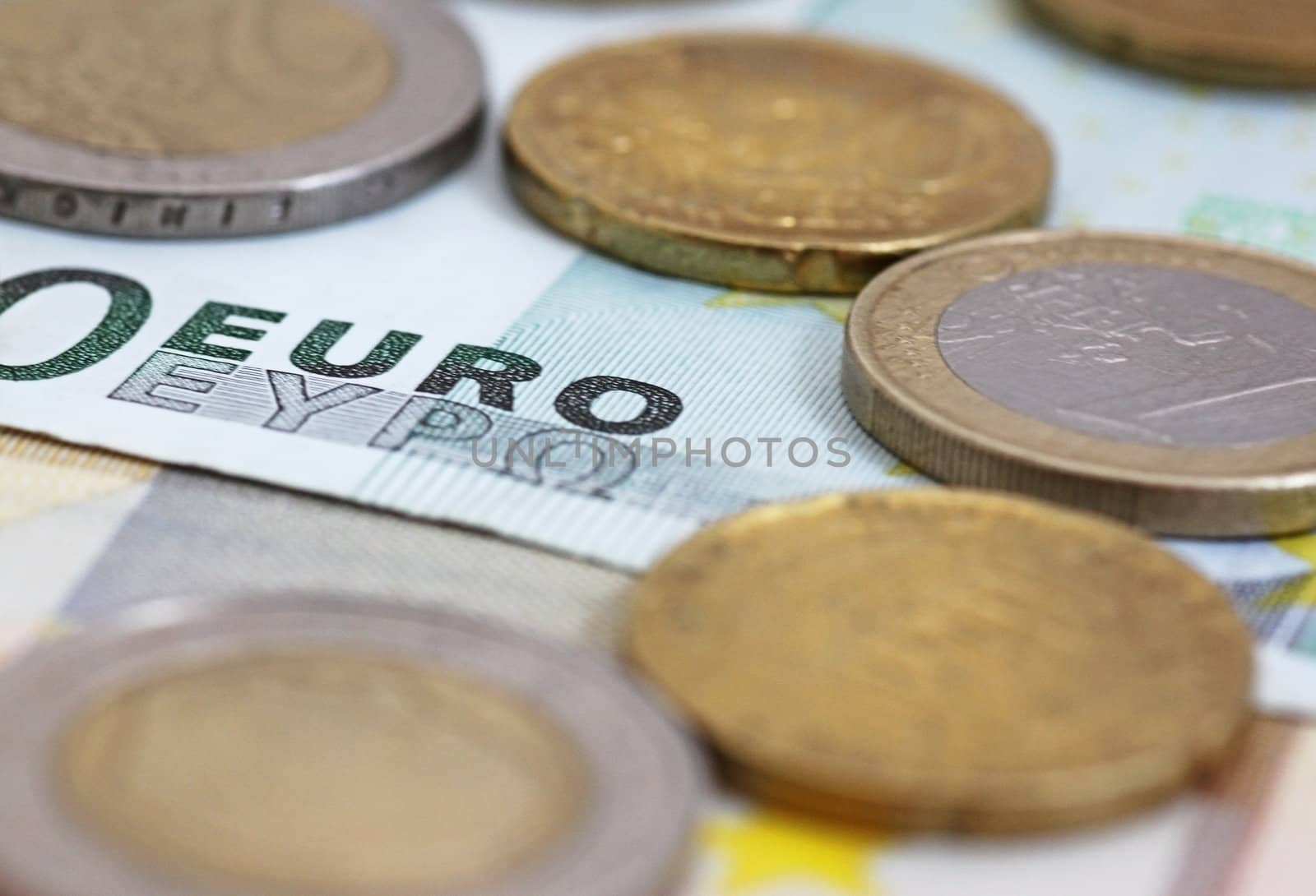close up of word euro on one hundred euro banknote