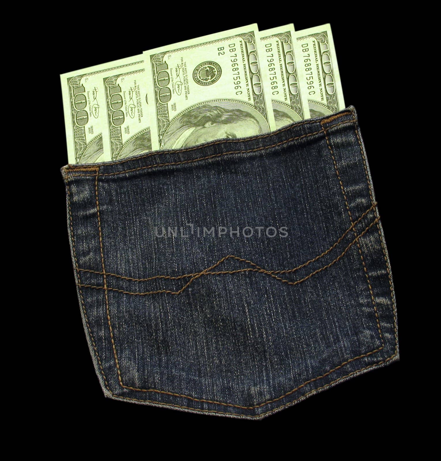 cash in a pocket