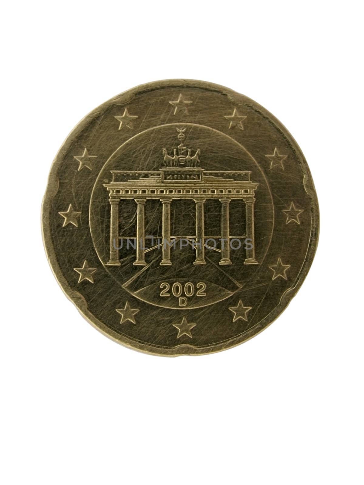obverse side of 20 euro cent coin