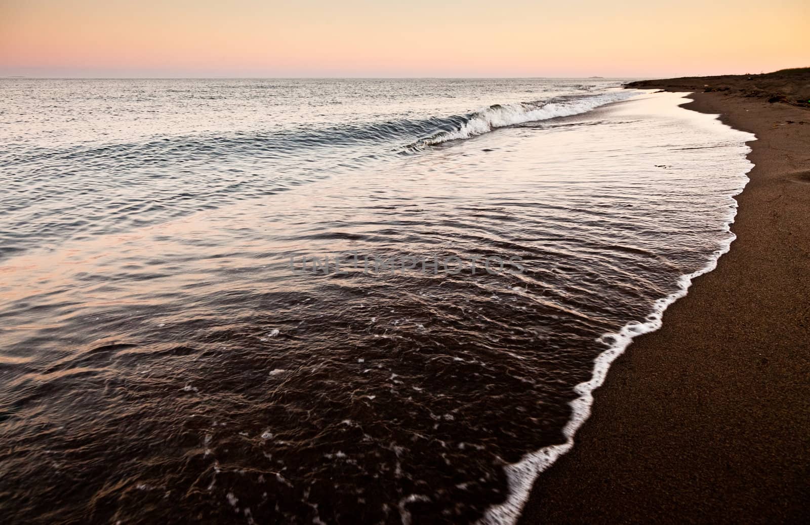 The sea with sunset