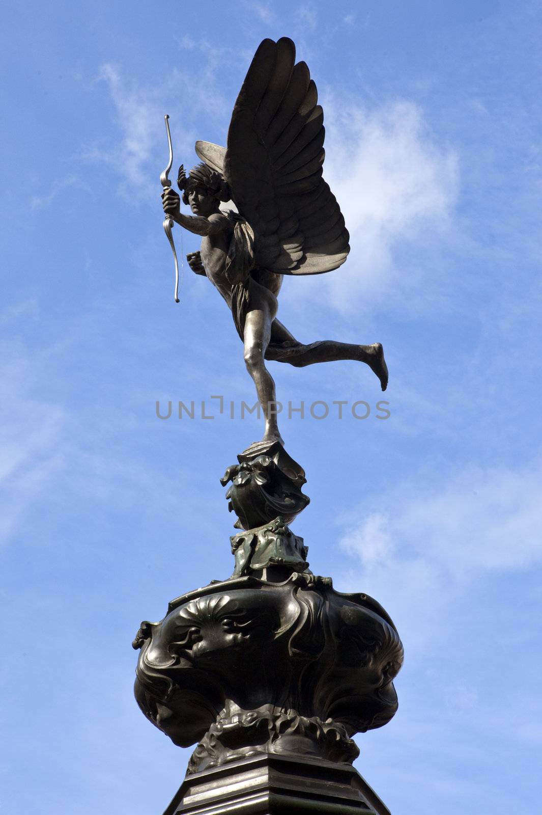 Eros Statue in Piccadilly Circus.