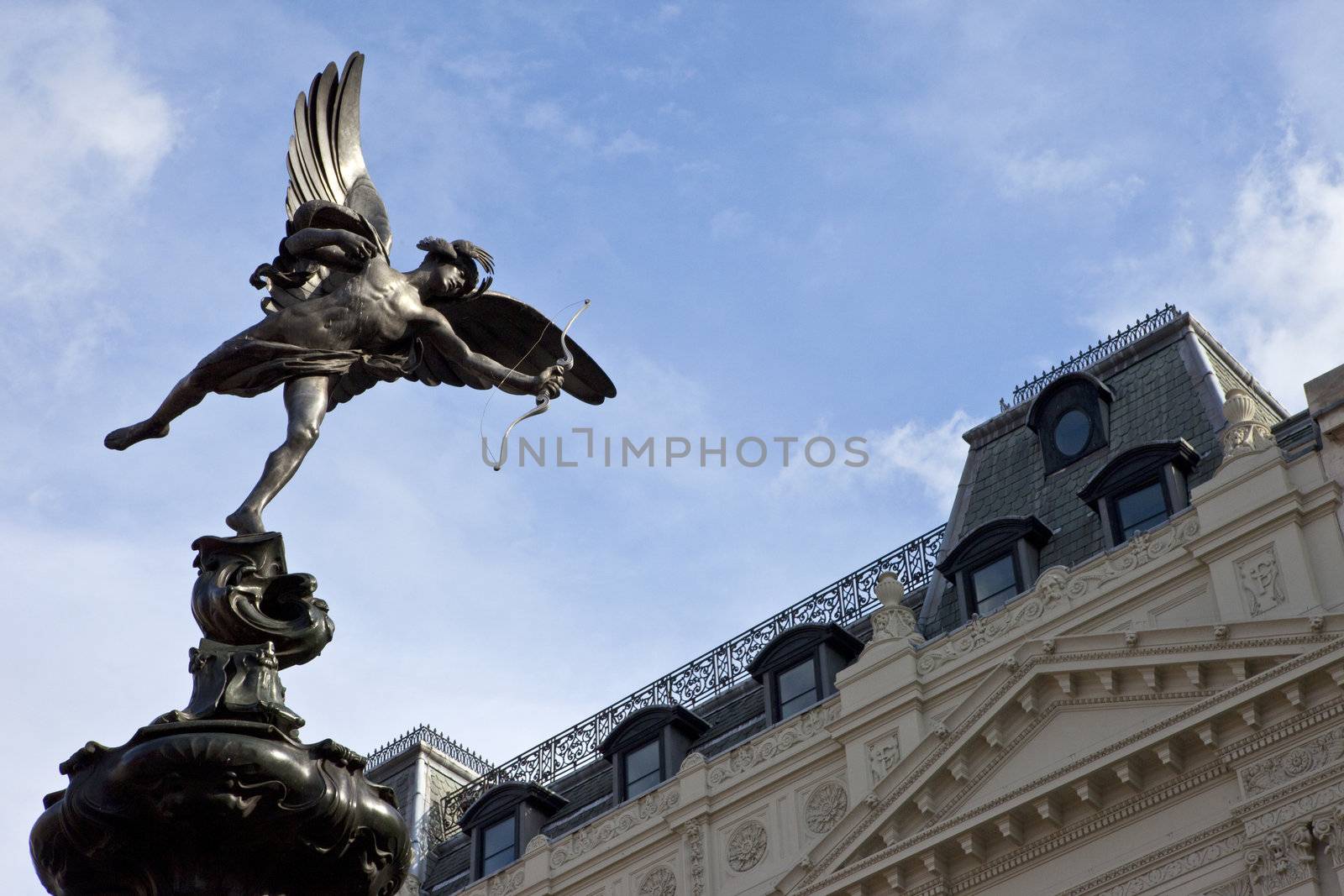 Eros Statue in Piccadilly Circus, London.