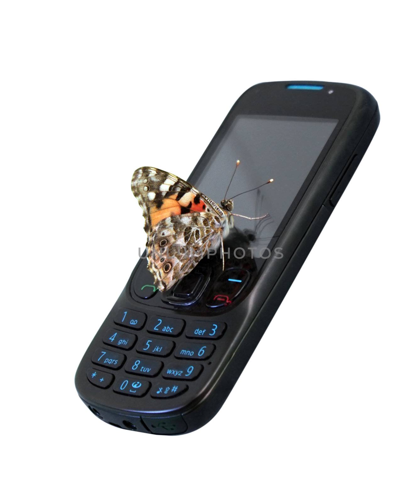 butterfly on mobile by romantiche