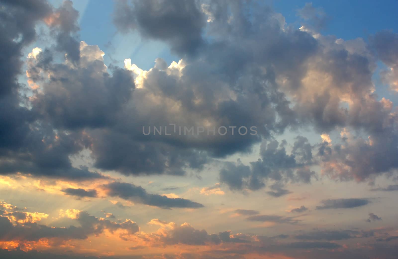 Evening sky with clouds by sergpet