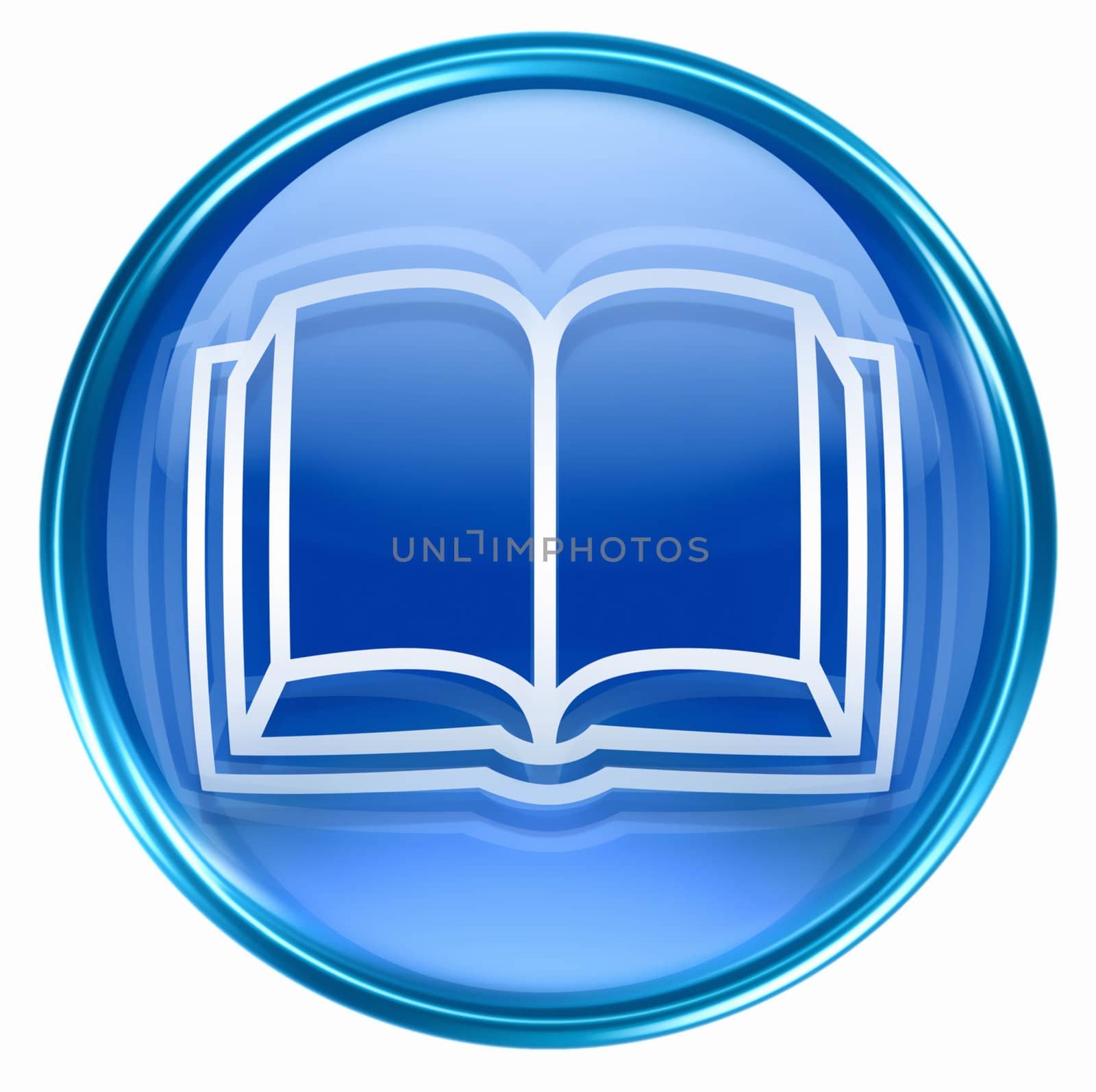 book icon blue, isolated on white background. by zeffss